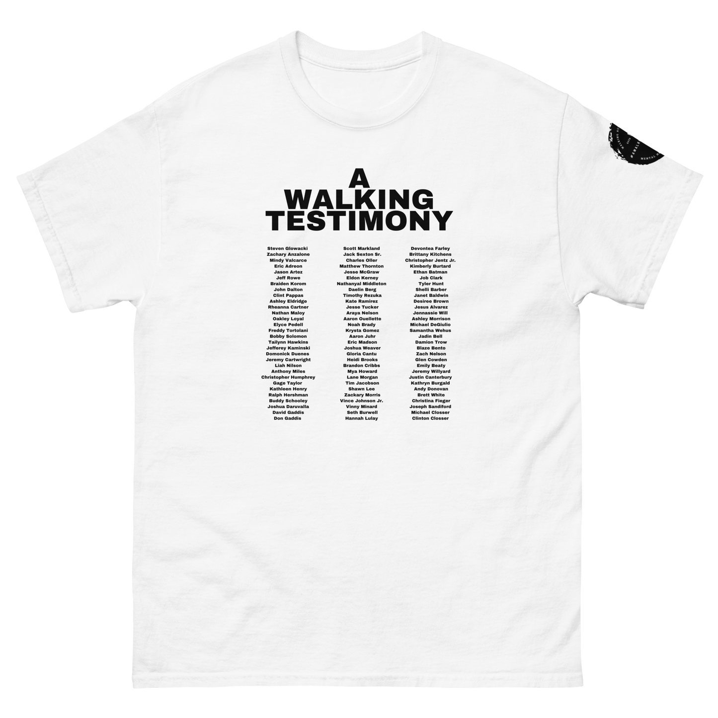 A Walking Testimony Remembrance Tee 3rd Edition Light Colors