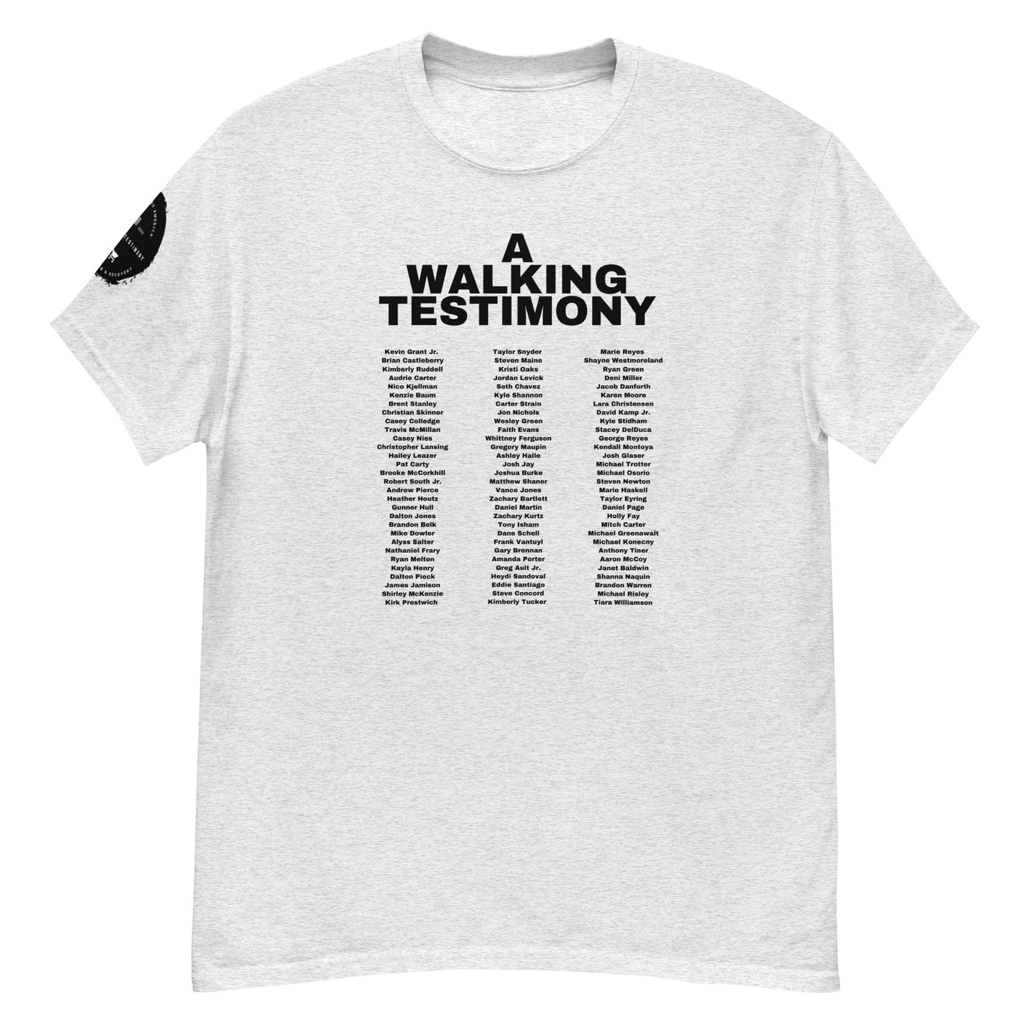 A Walking Testimony Remembrance Tee 2nd Edition Light Colors