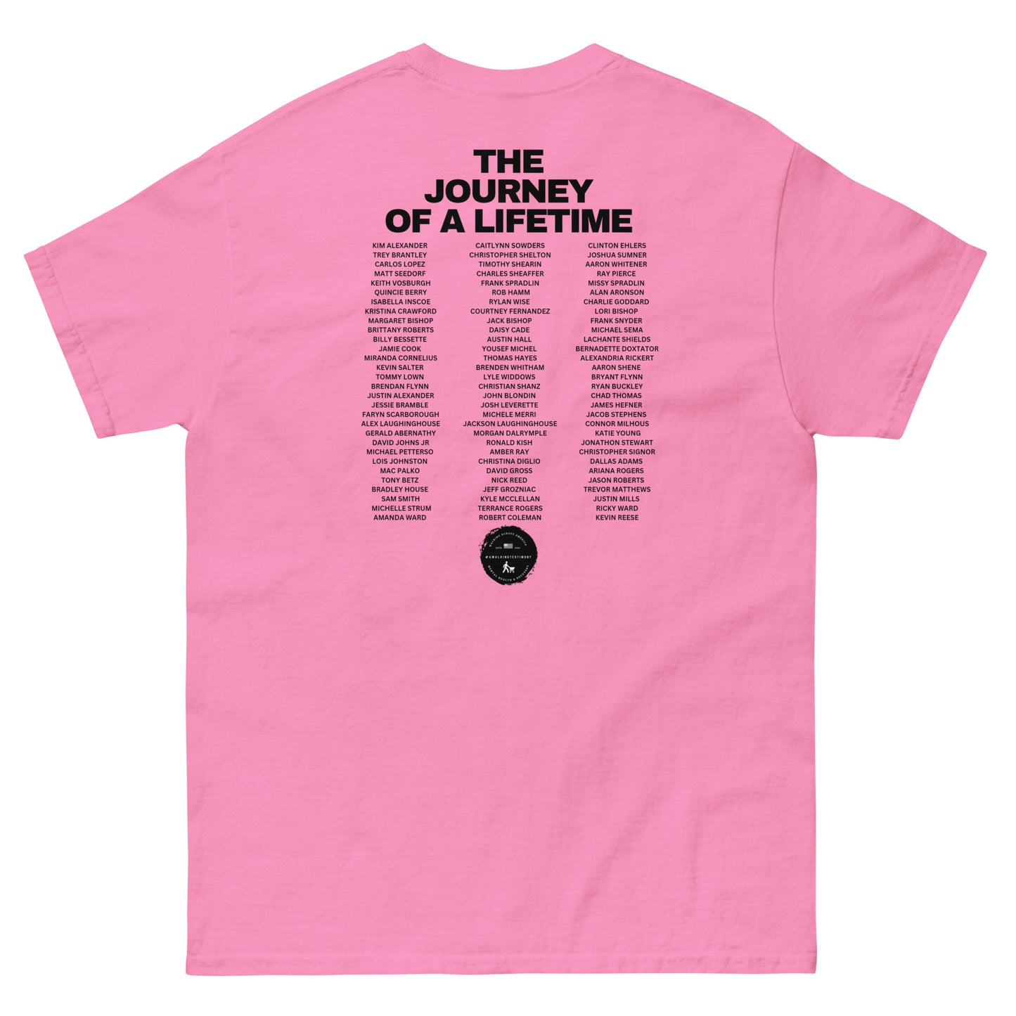 A Walking Testimony Remembrance Tee 1st Edition Light Colors