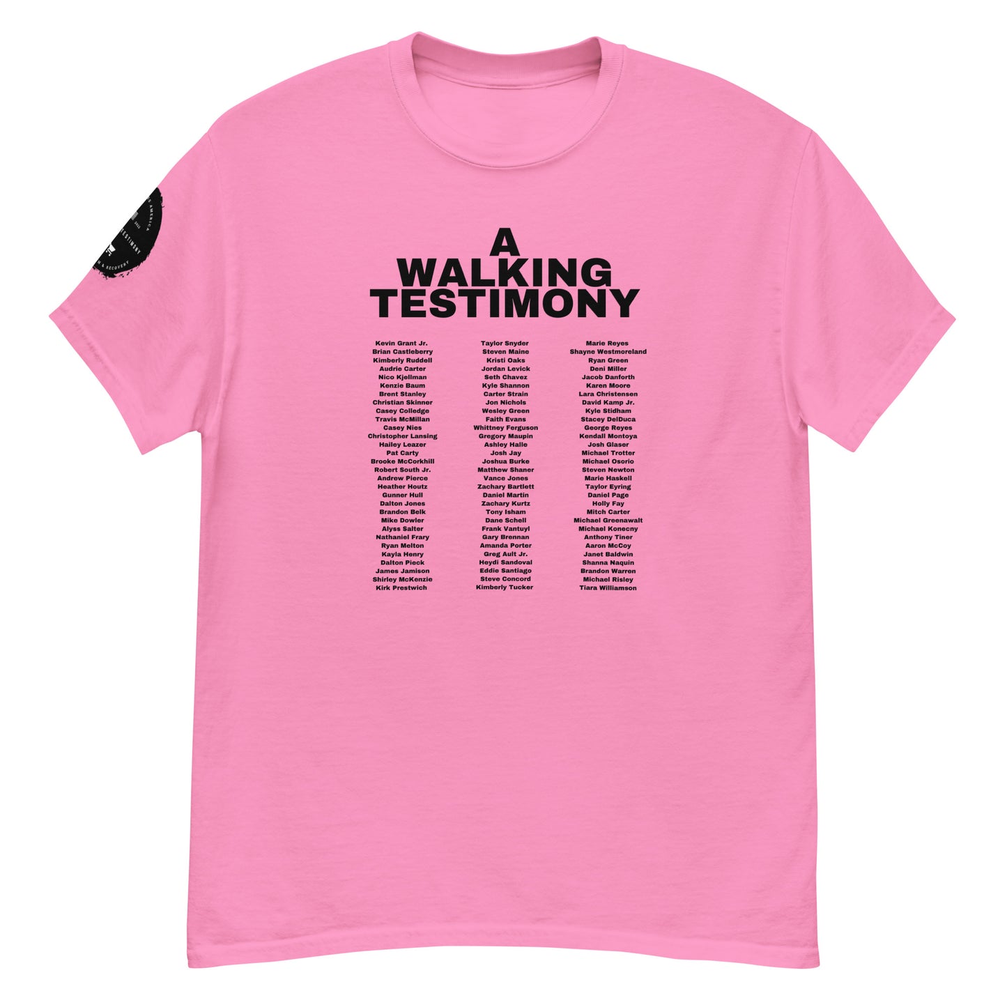 A Walking Testimony Remembrance Tee 2nd Edition Light Colors