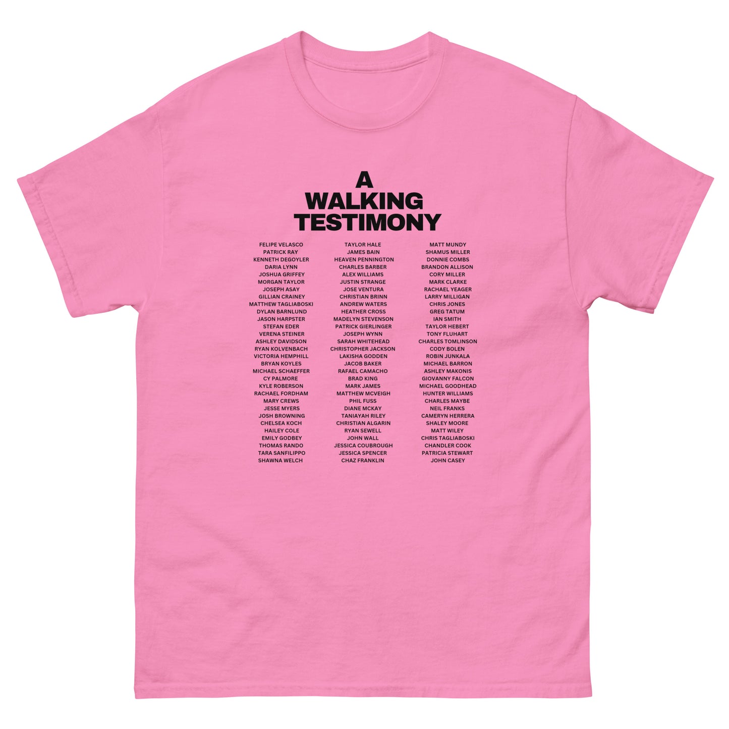 A Walking Testimony Remembrance Tee 1st Edition Light Colors