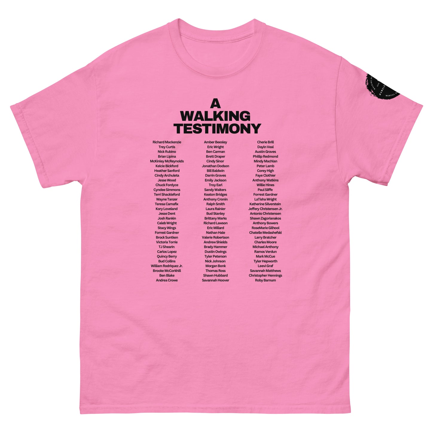 A Walking Testimony Remembrance Tee 4th Edition Light Colors