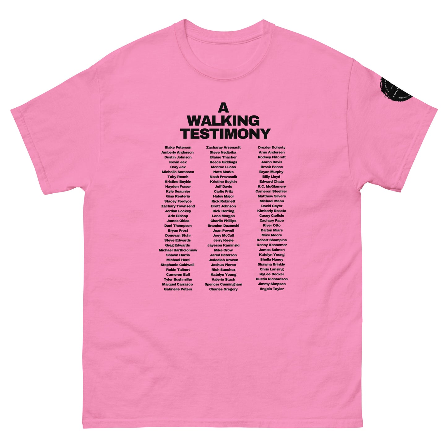 A Walking Testimony Remembrance Tee 5th Edition Light Colors