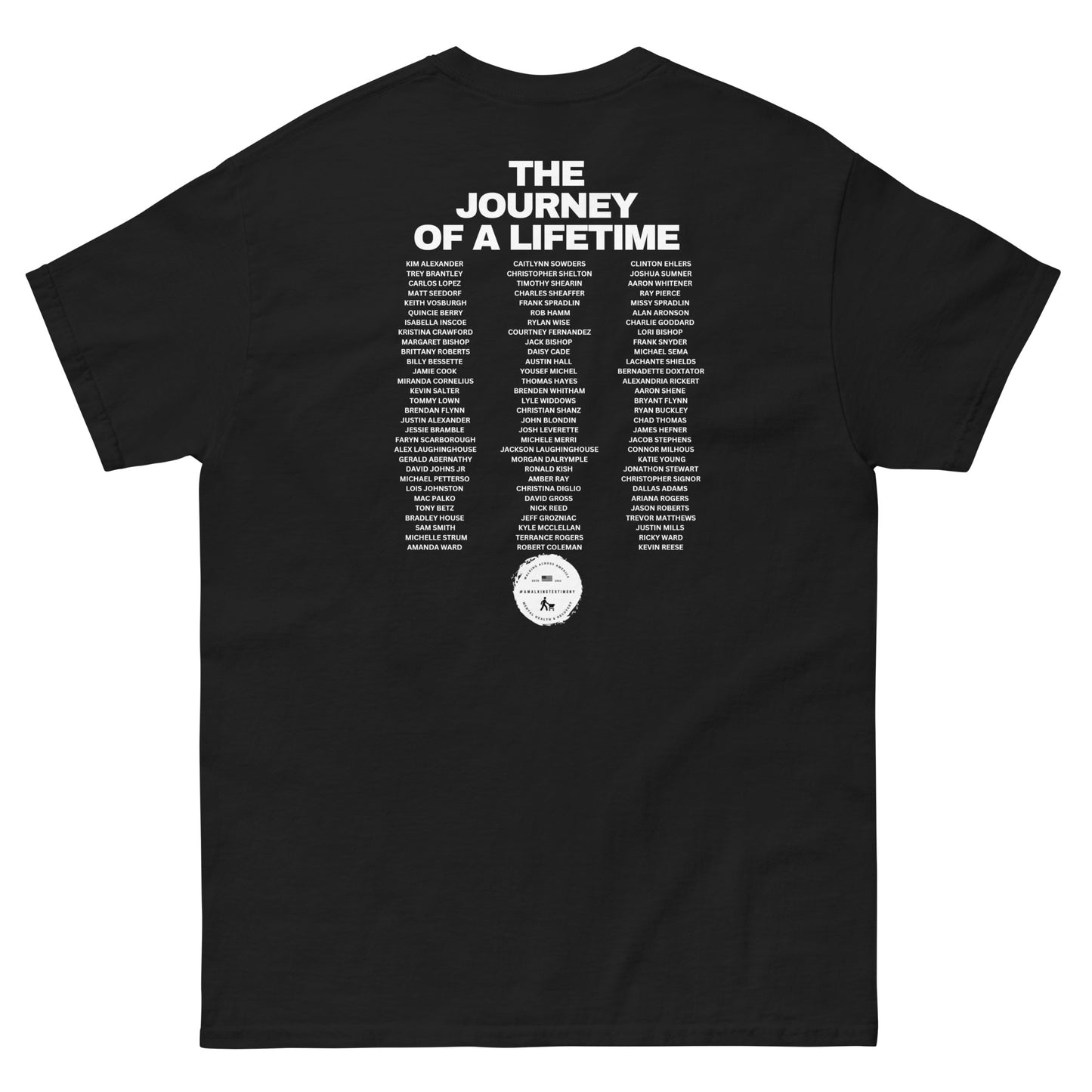 A Walking Testimony Remembrance Tee 1st Edition Dark Colors