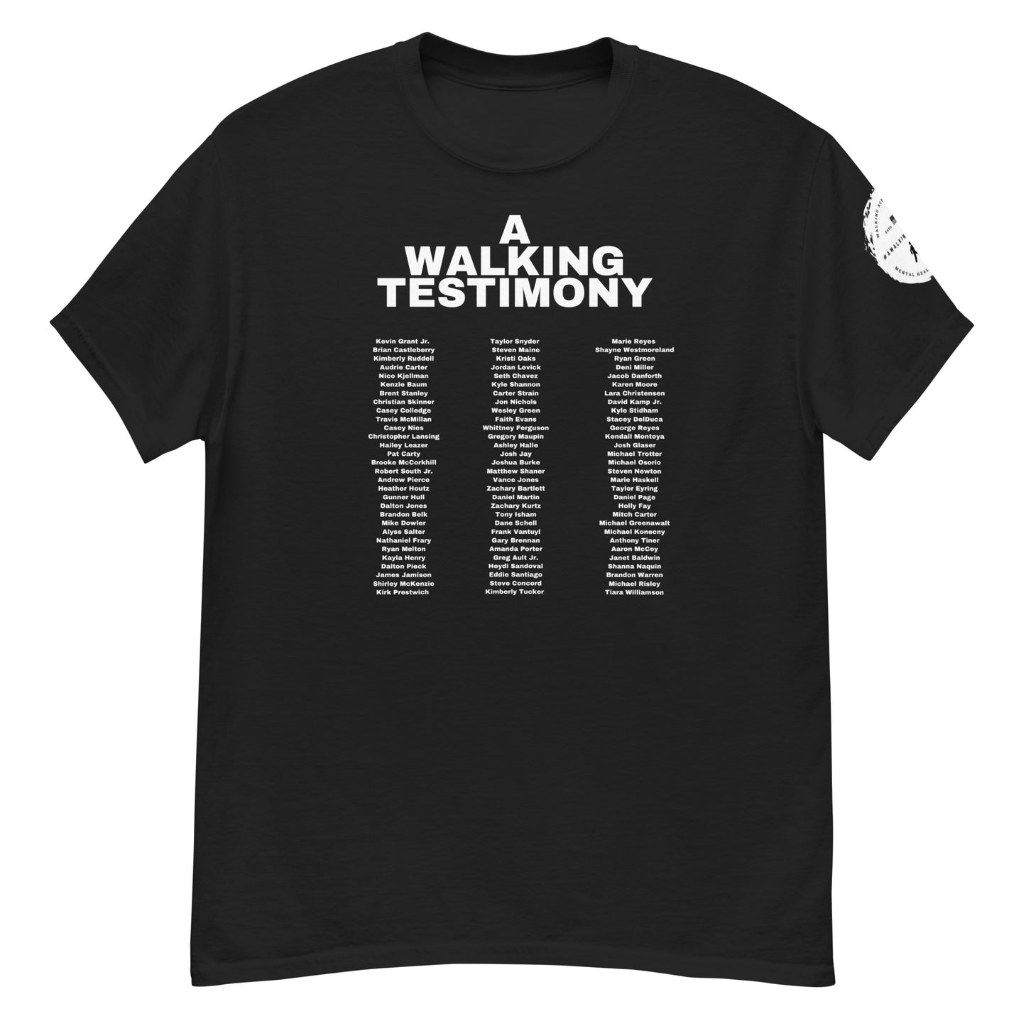 A Walking Testimony Remembrance Tee 2nd Edition Dark Colors
