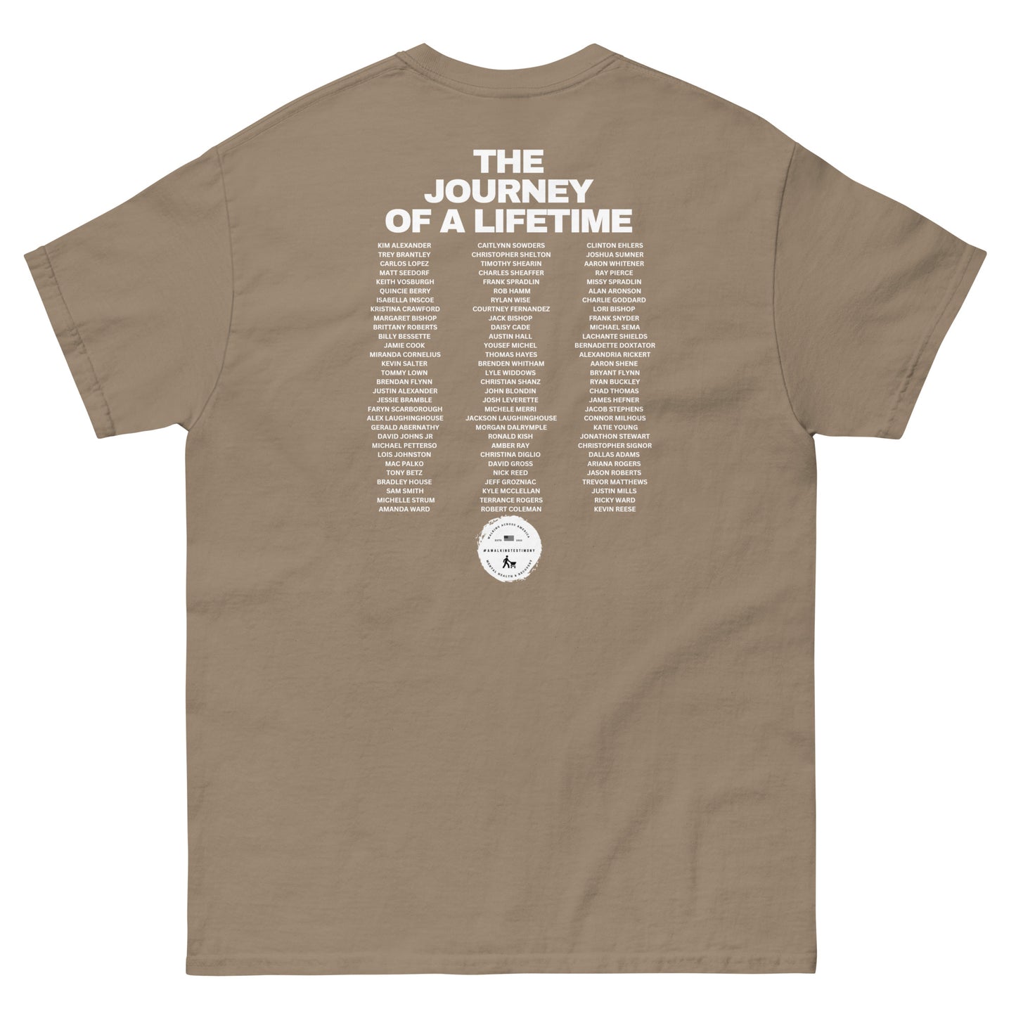 A Walking Testimony Remembrance Tee 1st Edition Dark Colors