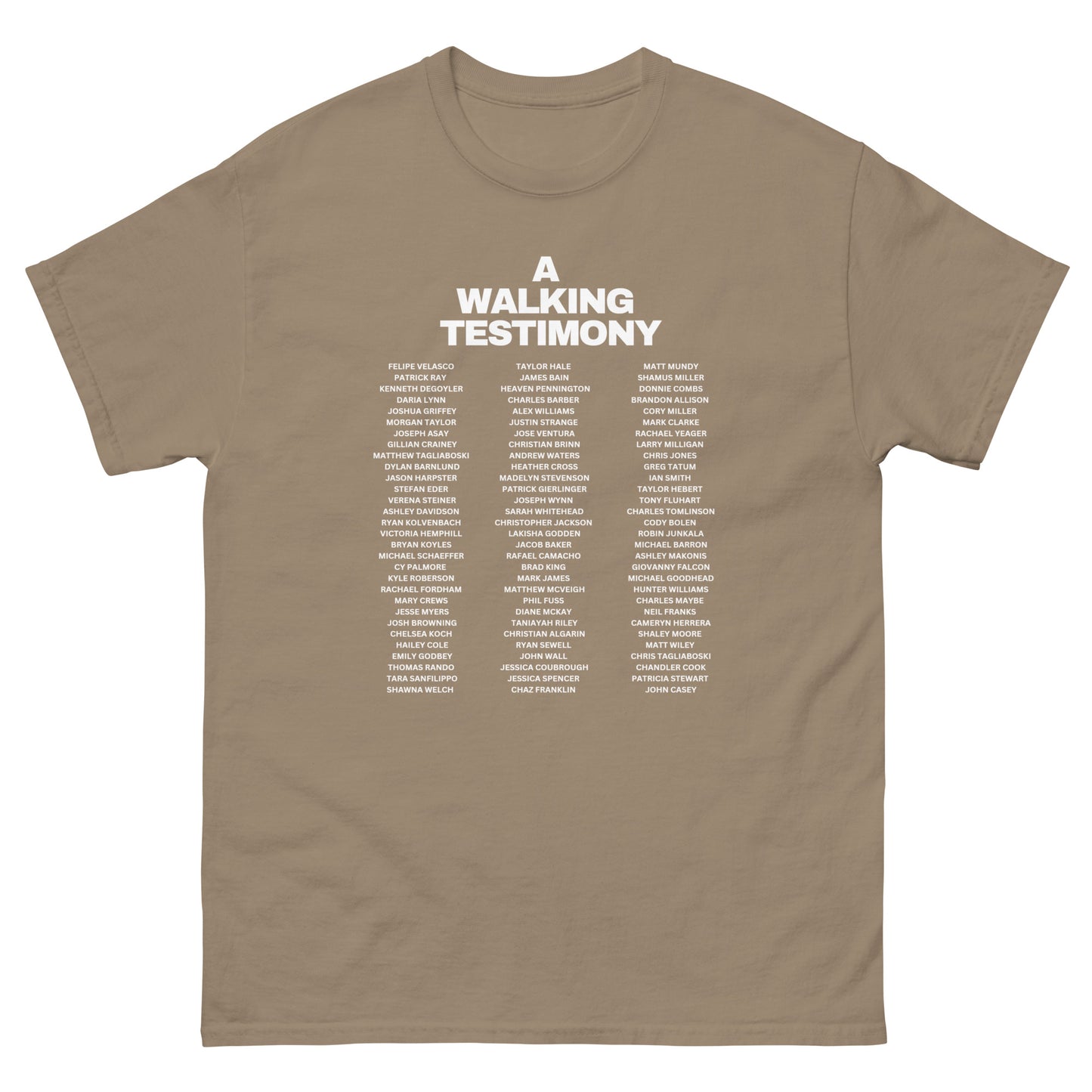 A Walking Testimony Remembrance Tee 1st Edition Dark Colors