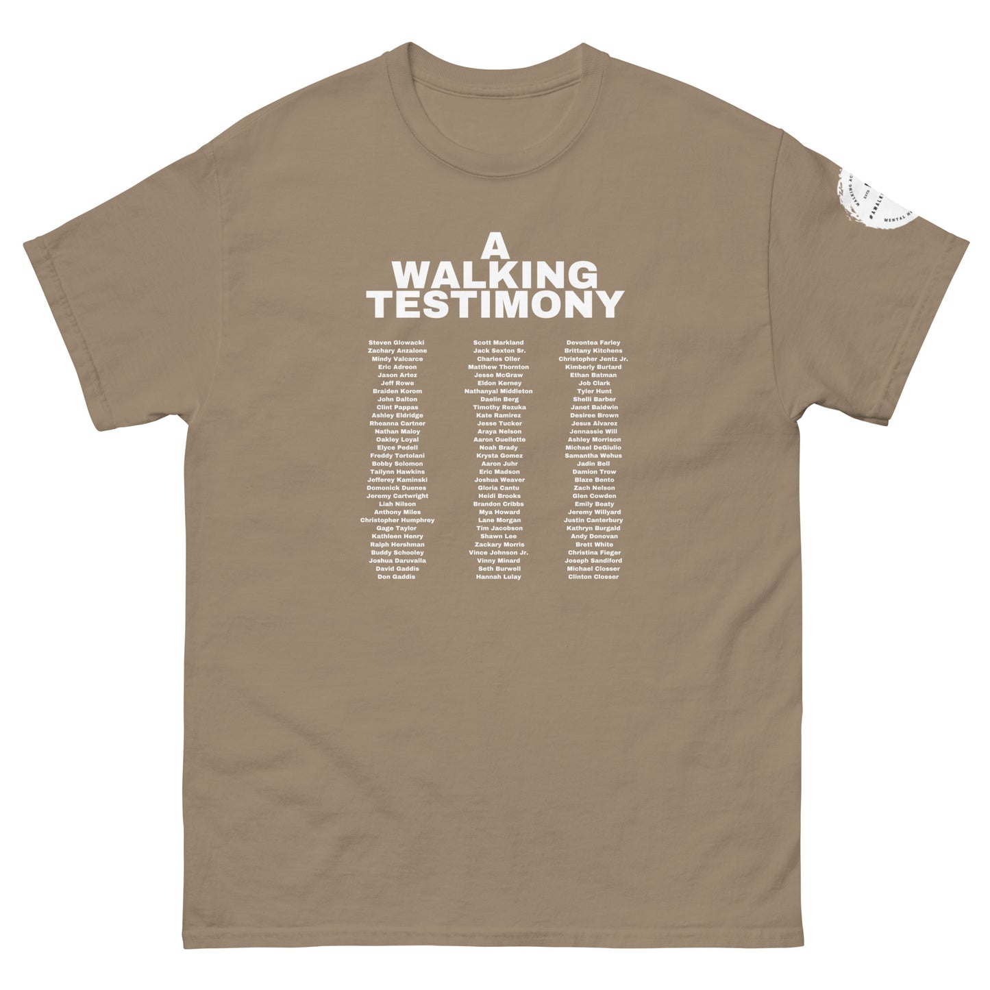 A Walking Testimony Remembrance Tee 3rd Edition Dark Colors