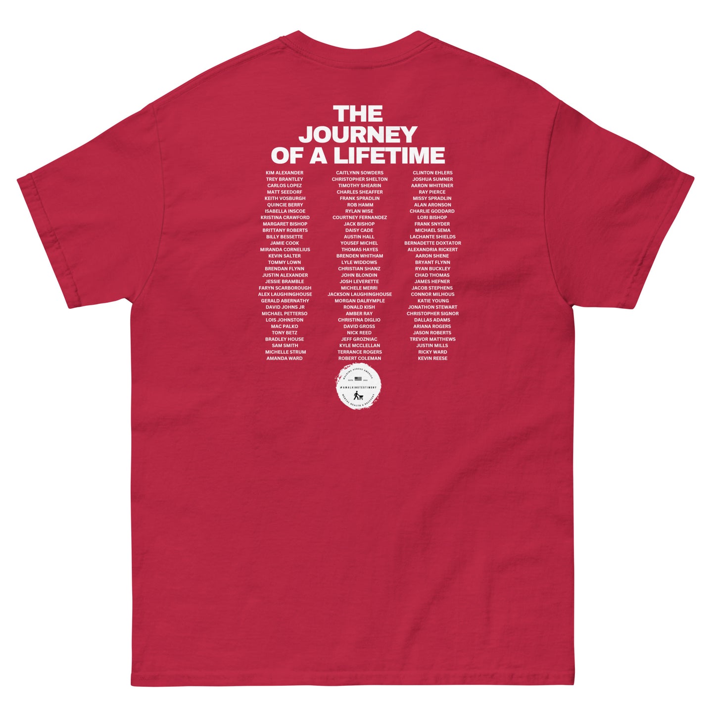 A Walking Testimony Remembrance Tee 1st Edition Dark Colors
