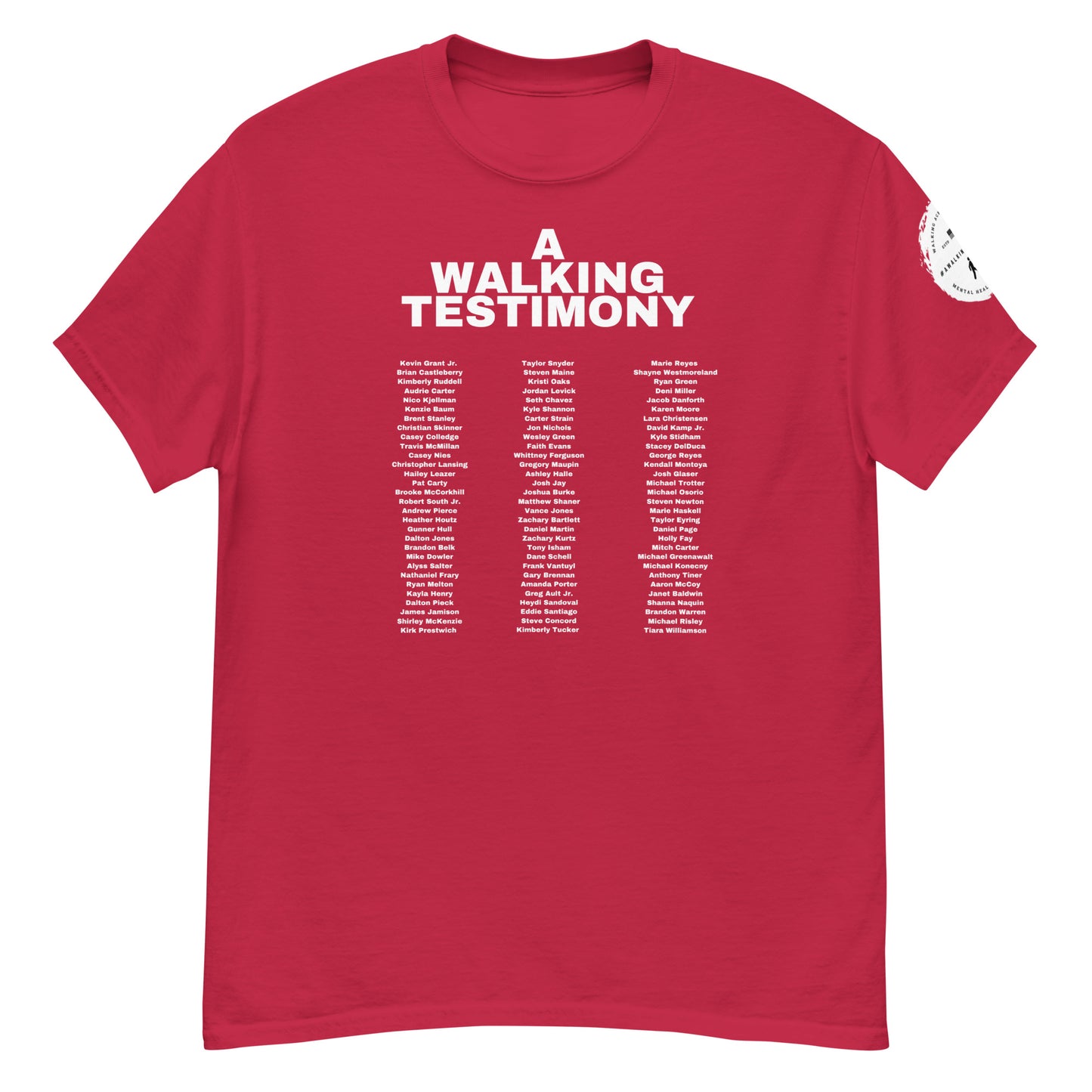 A Walking Testimony Remembrance Tee 2nd Edition Dark Colors
