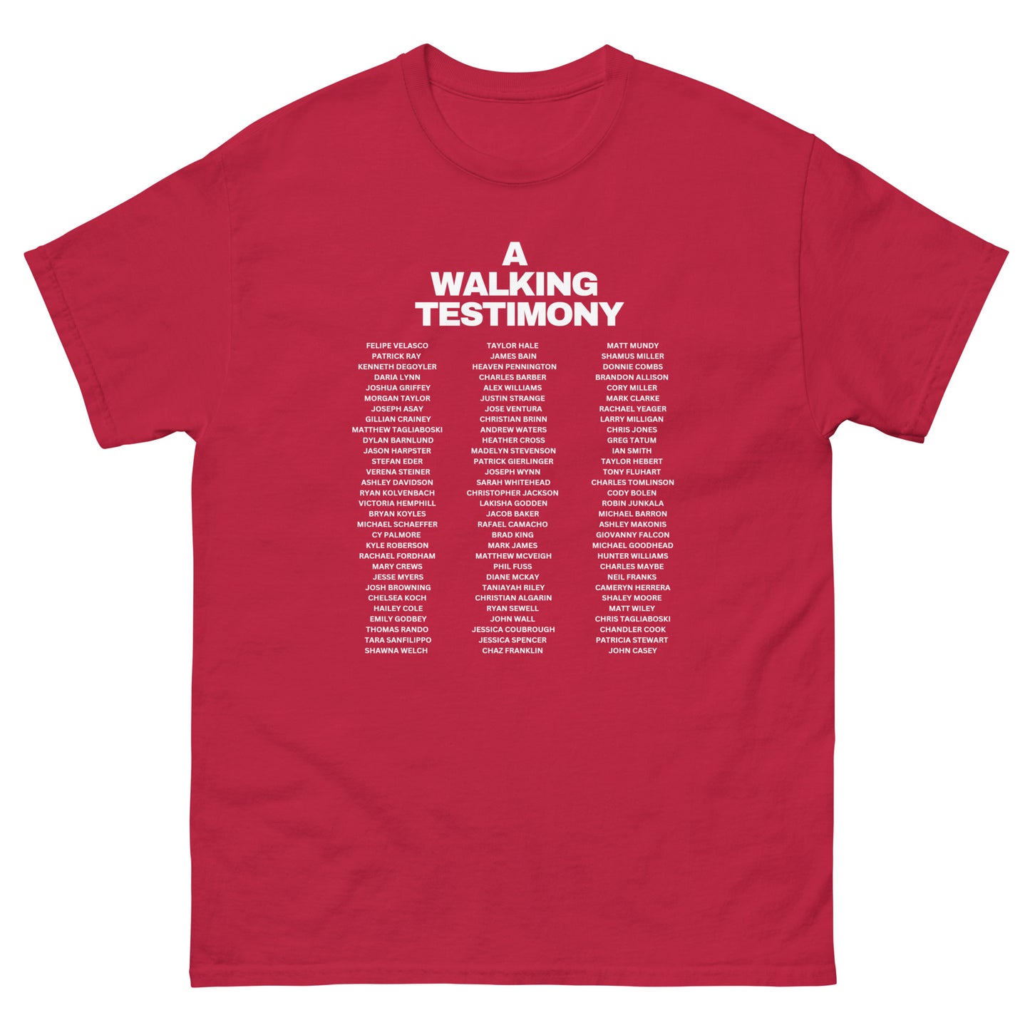 A Walking Testimony Remembrance Tee 1st Edition Dark Colors
