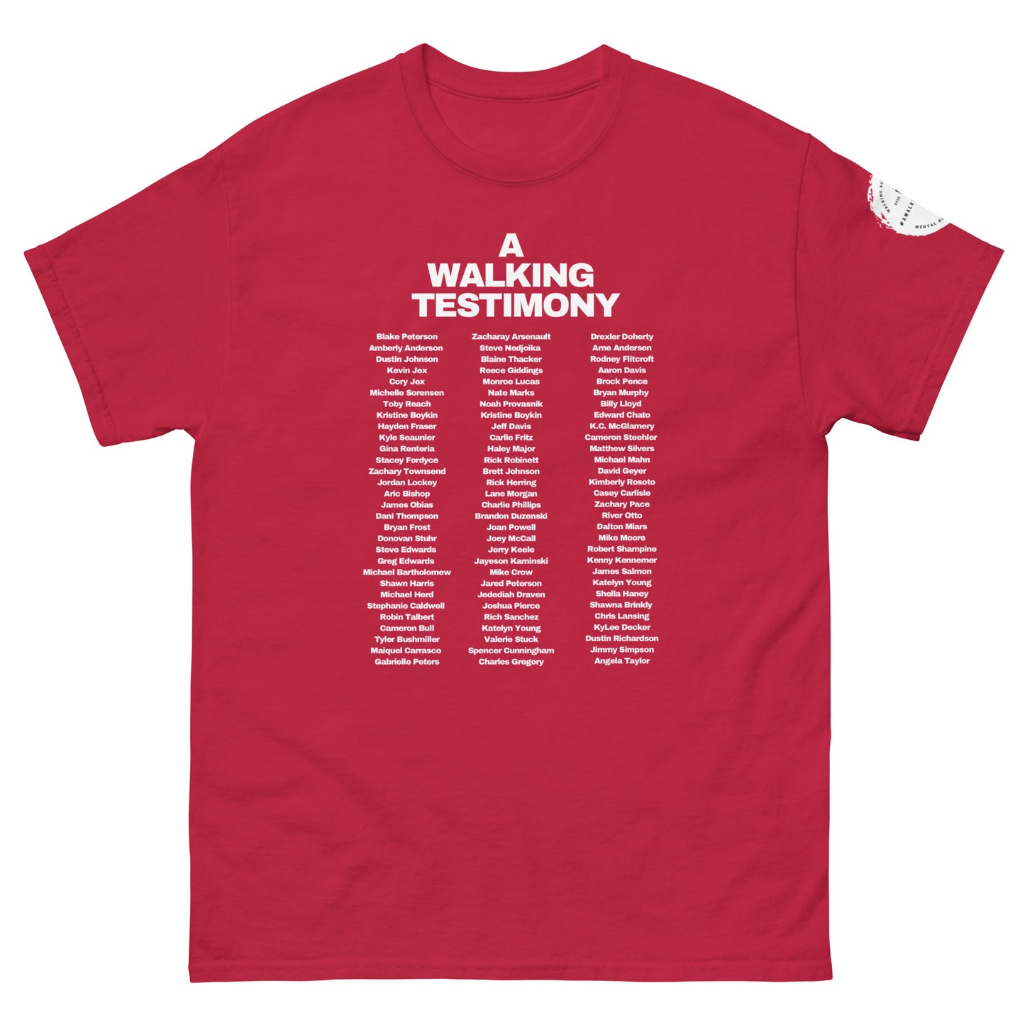 A Walking Testimony Remembrance Tee 5th Edition Dark Colors