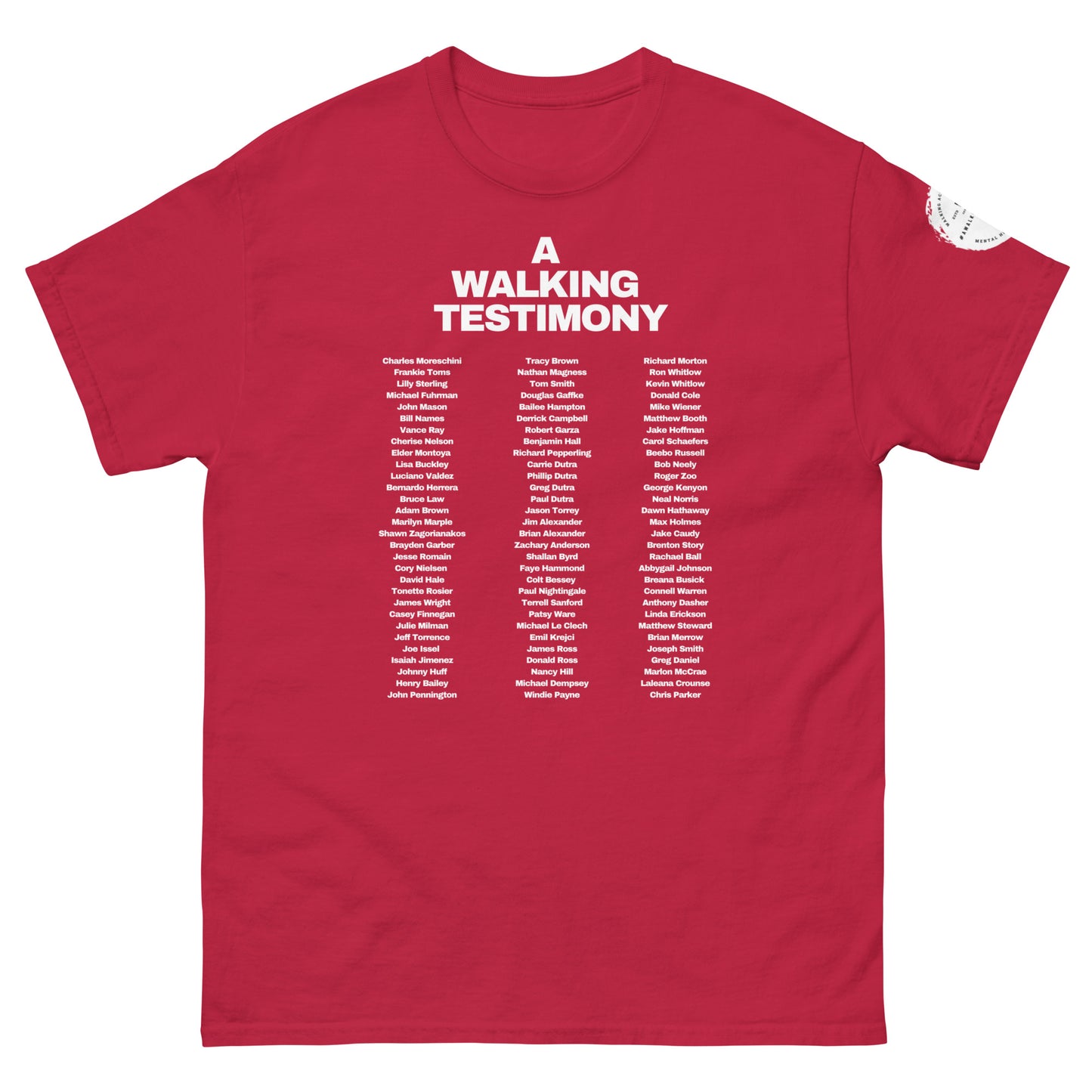 A Walking Testimony Remembrance Tee 7th Edition Dark Colors