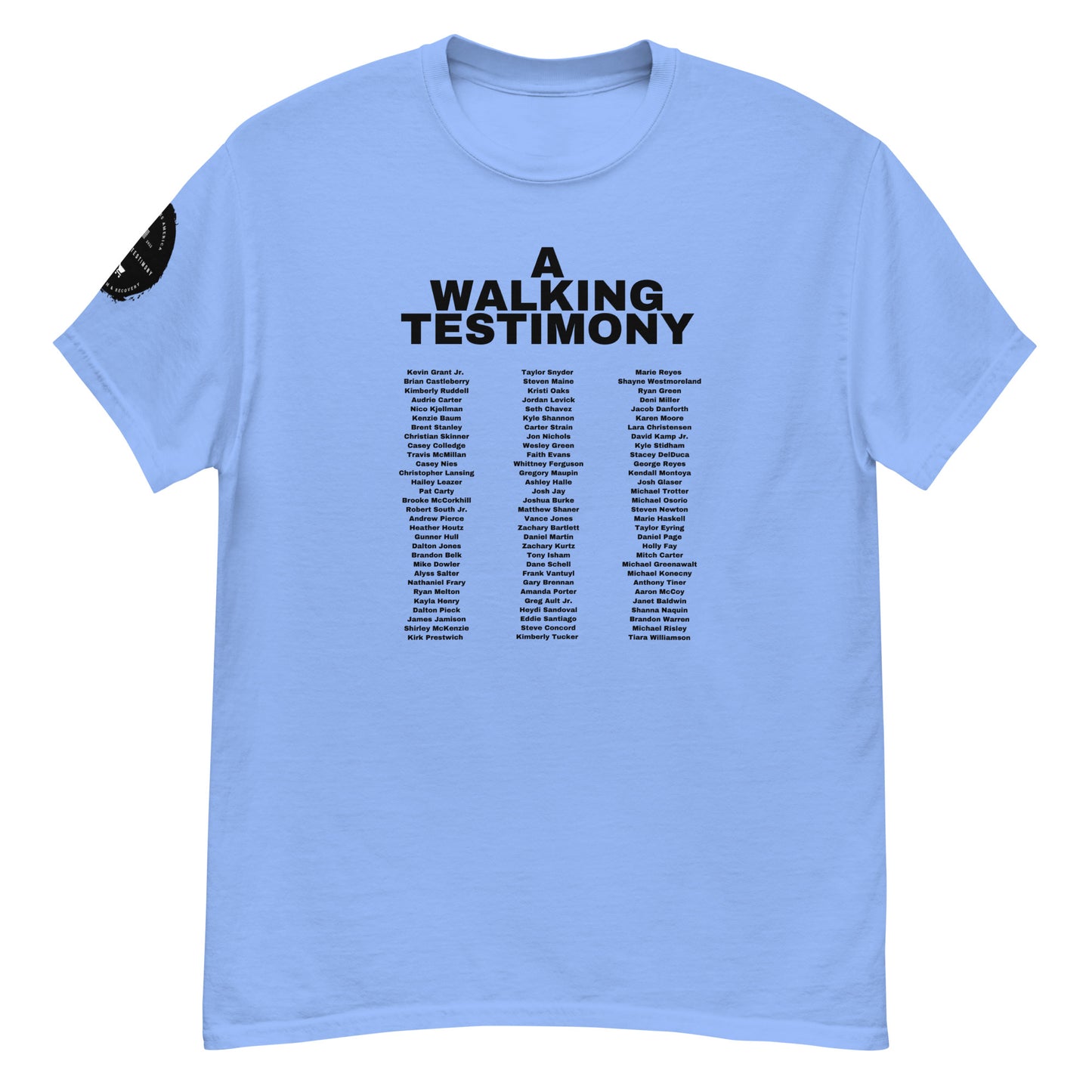 A Walking Testimony Remembrance Tee 2nd Edition Light Colors