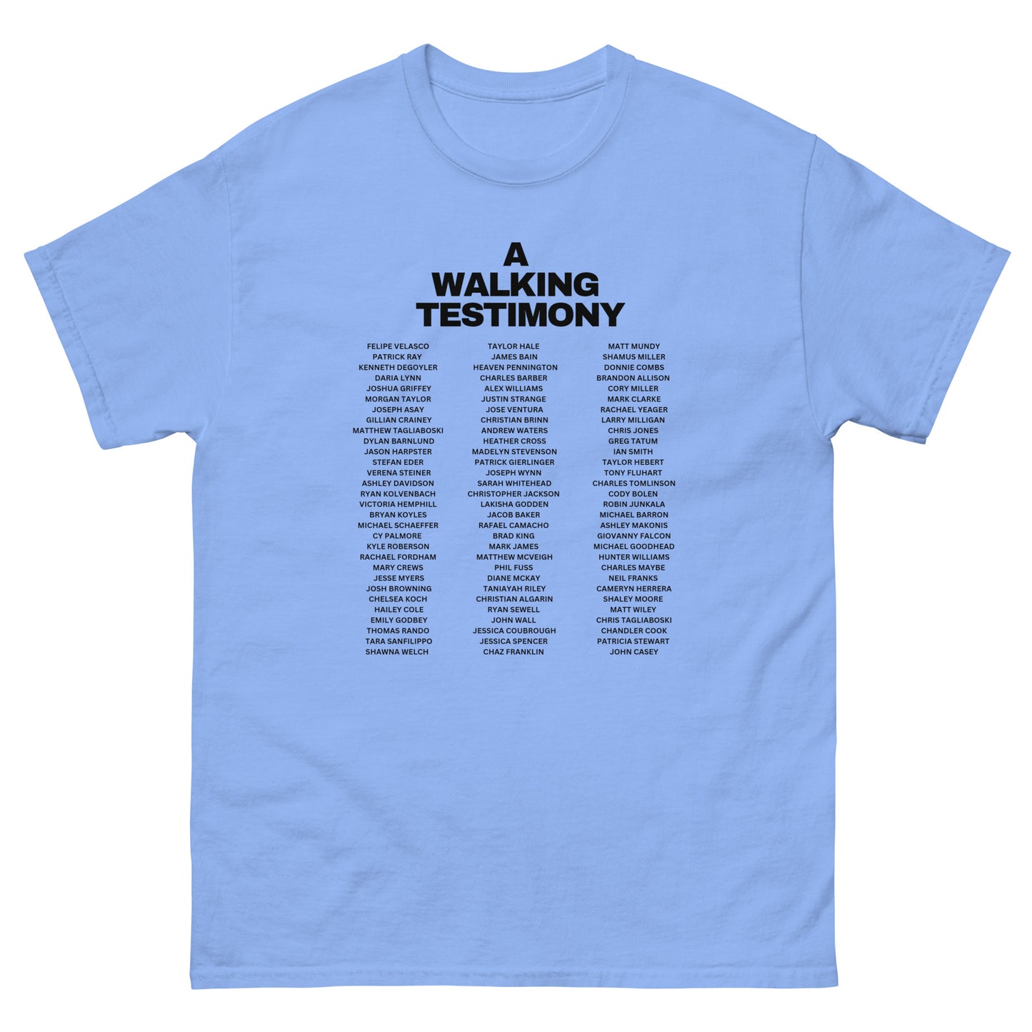 A Walking Testimony Remembrance Tee 1st Edition Light Colors