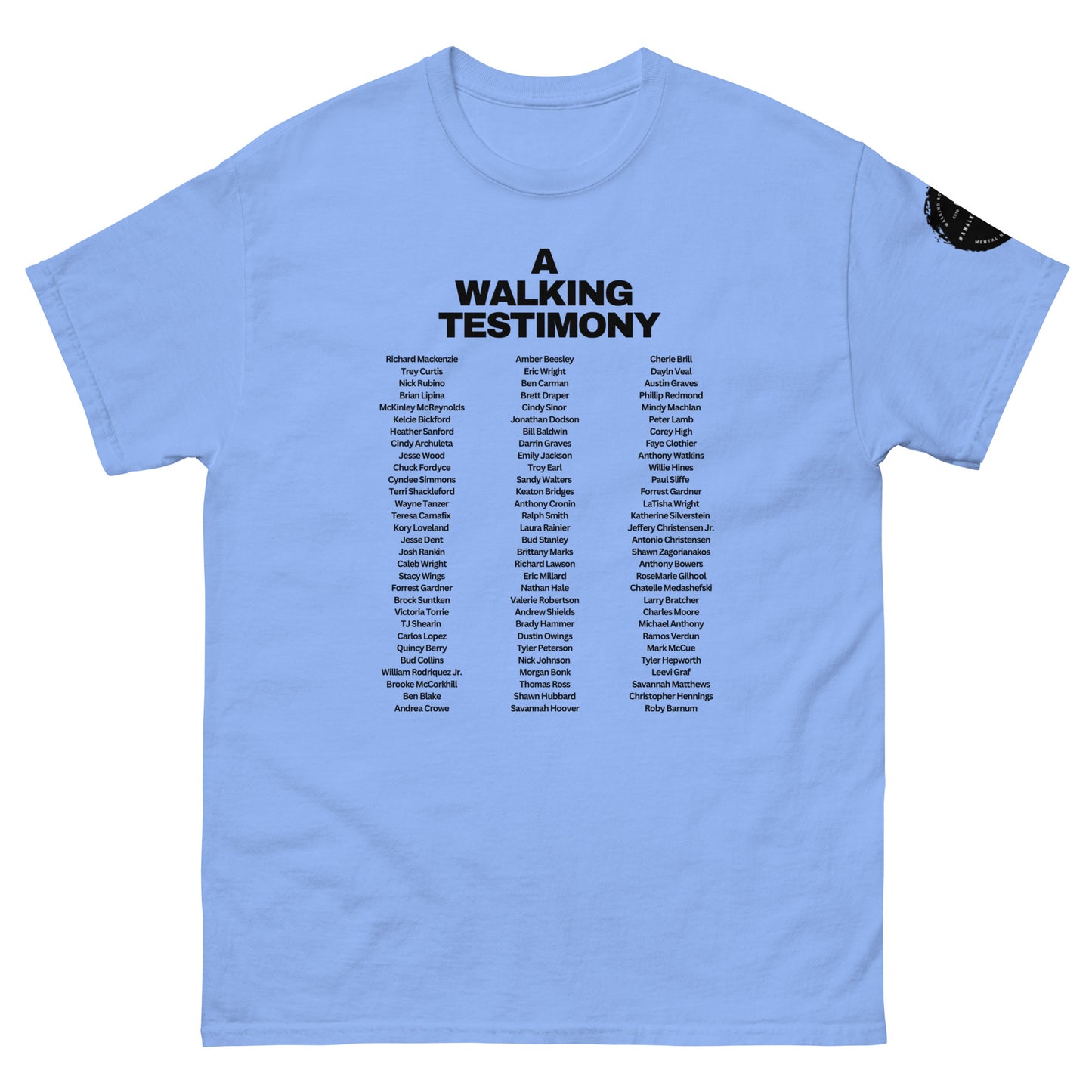 A Walking Testimony Remembrance Tee 4th Edition Light Colors