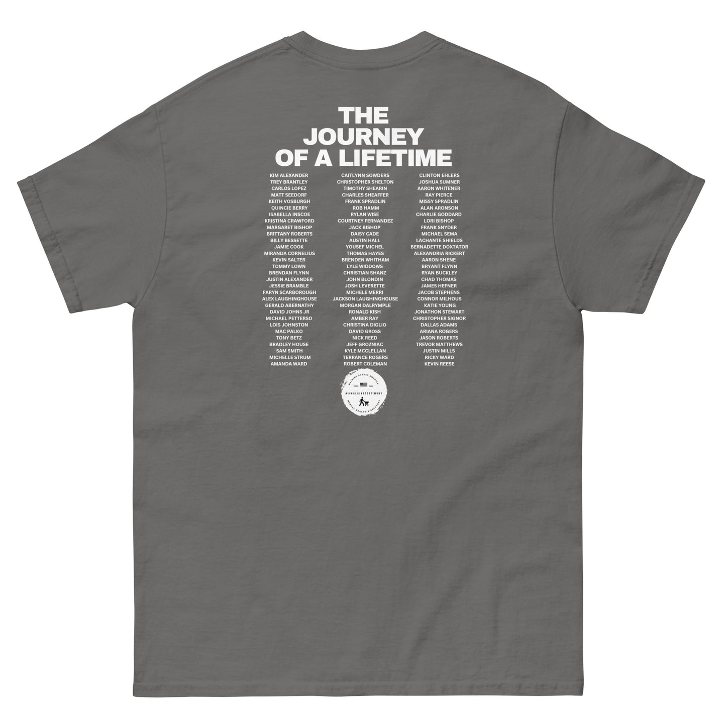 A Walking Testimony Remembrance Tee 1st Edition Dark Colors