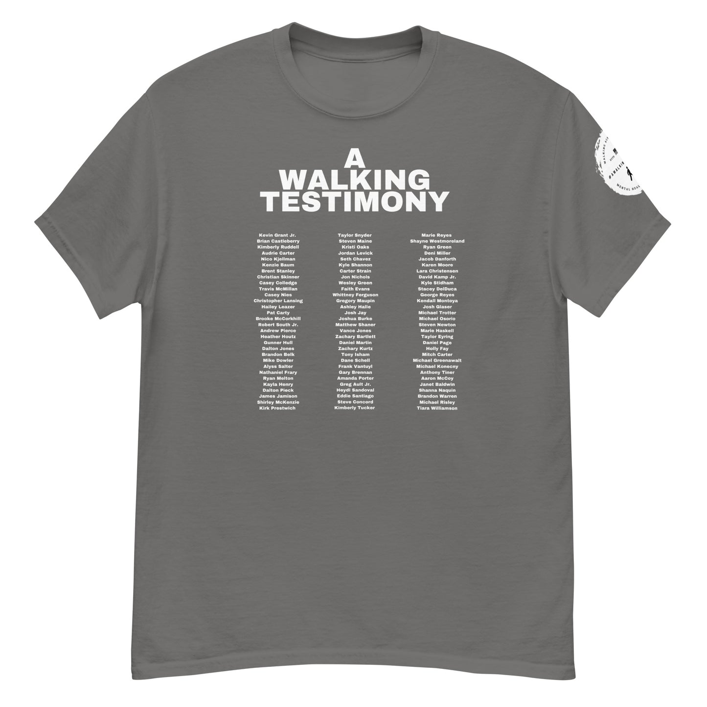 A Walking Testimony Remembrance Tee 2nd Edition Dark Colors