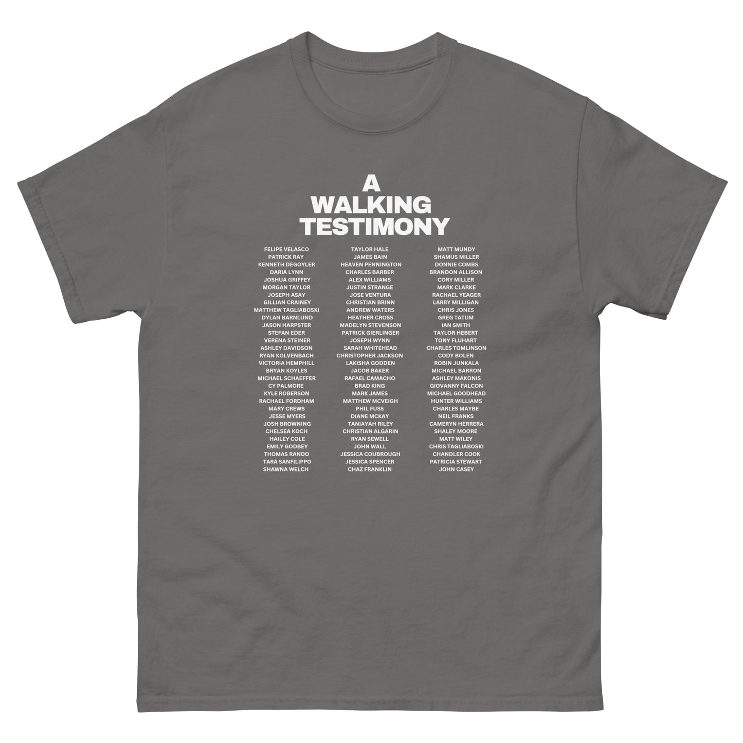 A Walking Testimony Remembrance Tee 1st Edition Dark Colors