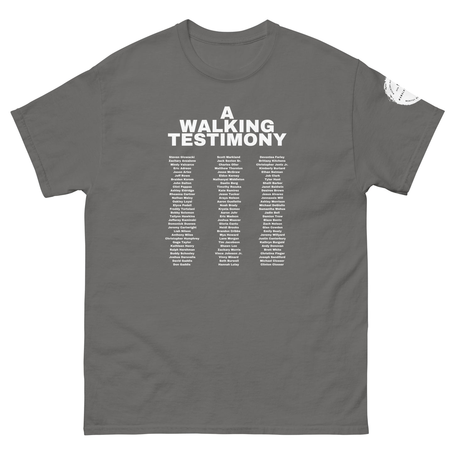 A Walking Testimony Remembrance Tee 3rd Edition Dark Colors