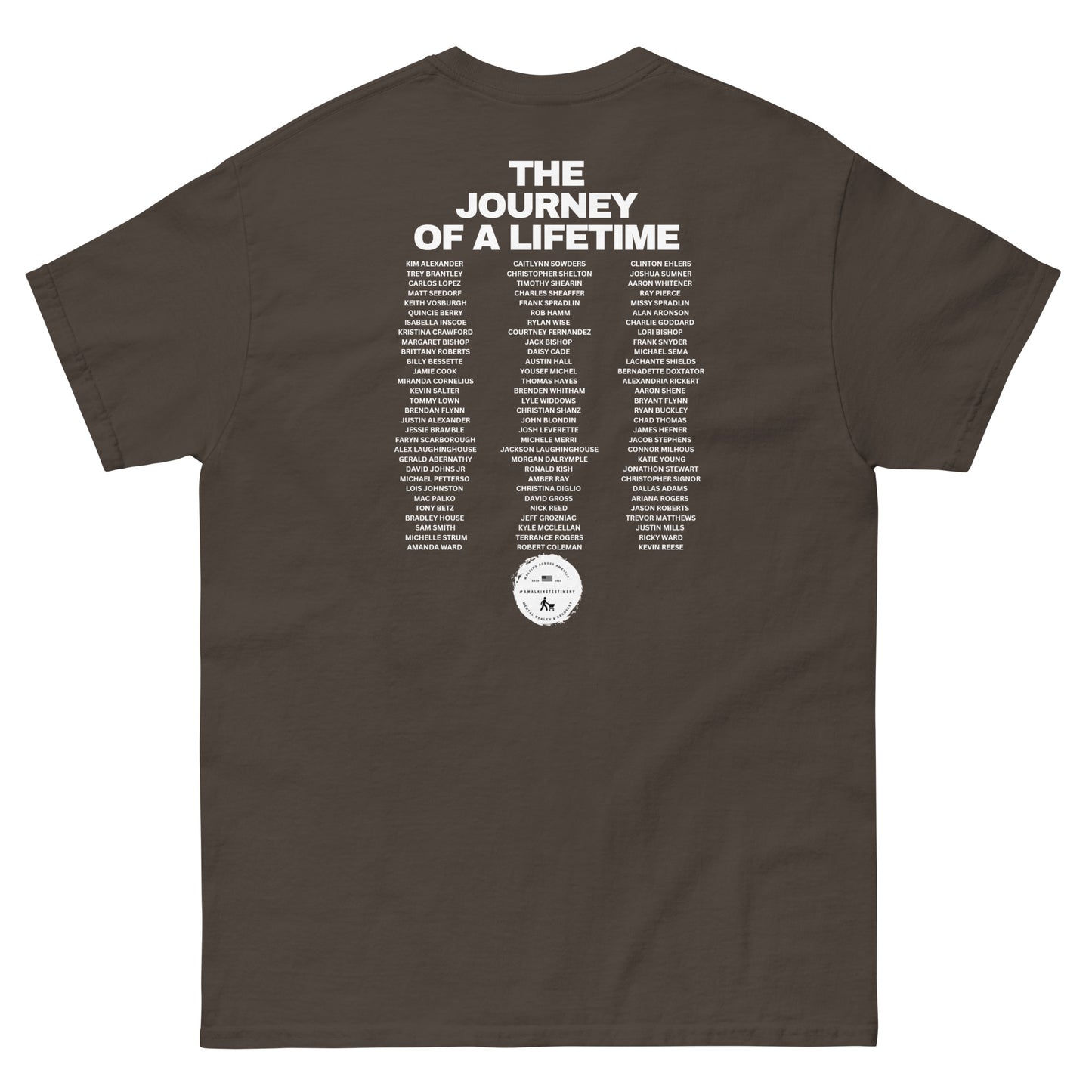 A Walking Testimony Remembrance Tee 1st Edition Dark Colors