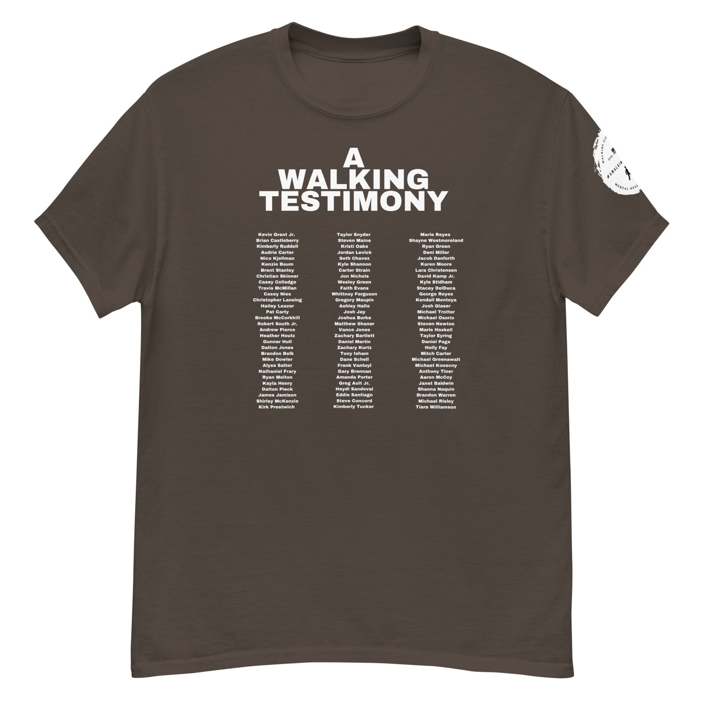 A Walking Testimony Remembrance Tee 2nd Edition Dark Colors