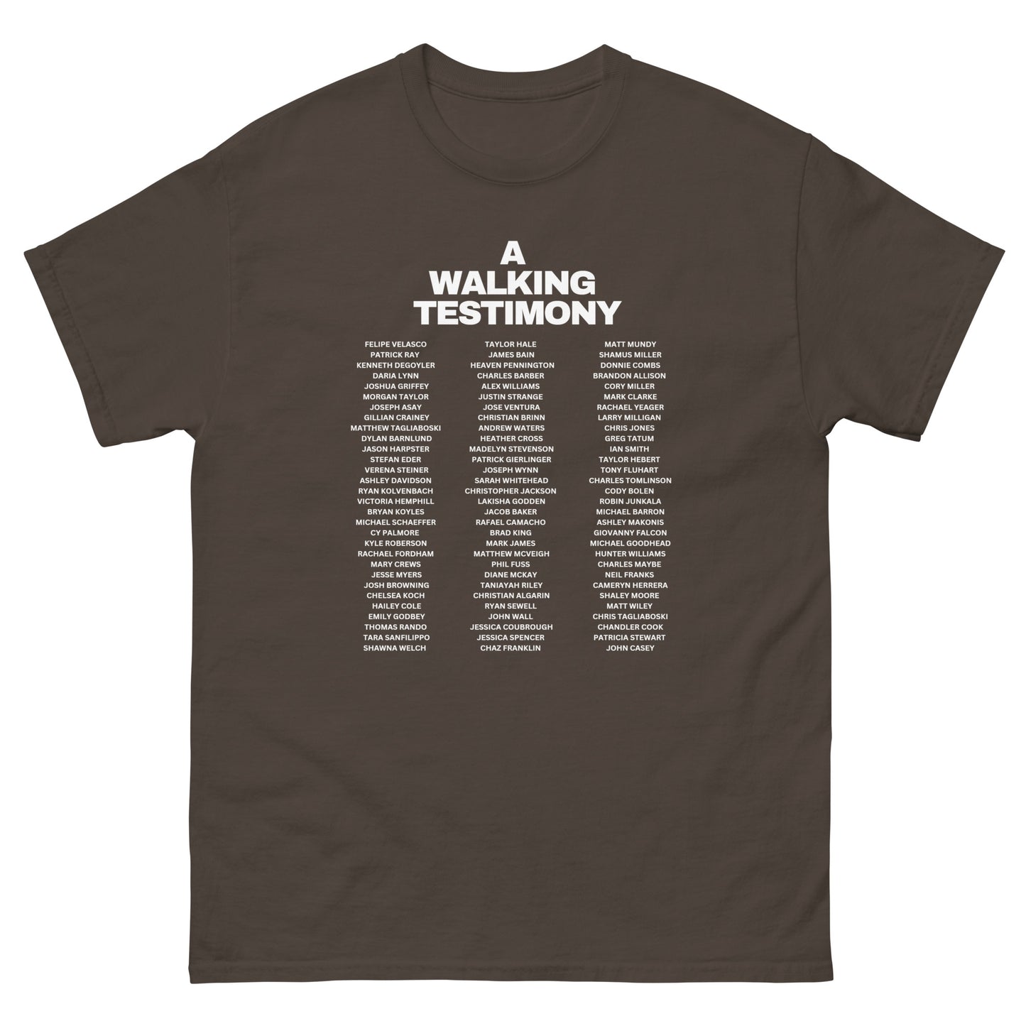 A Walking Testimony Remembrance Tee 1st Edition Dark Colors
