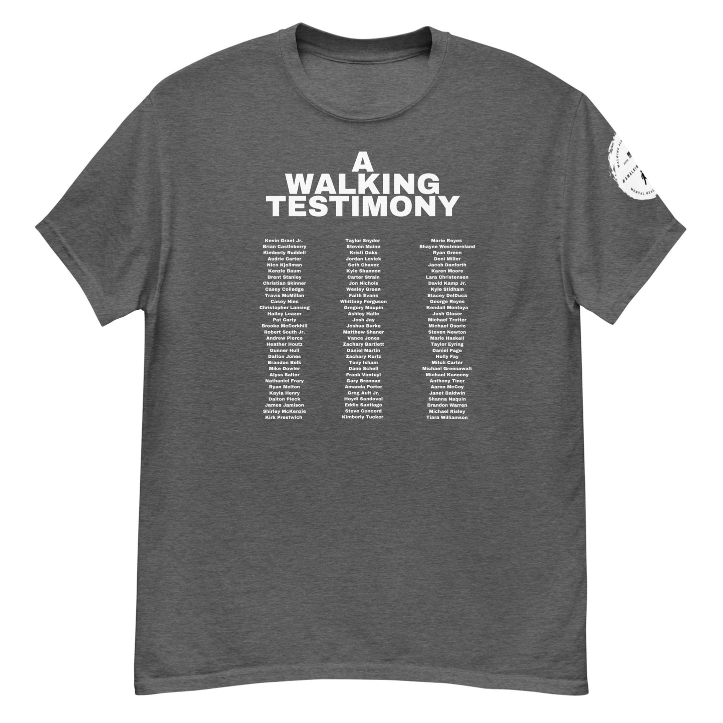 A Walking Testimony Remembrance Tee 2nd Edition Dark Colors