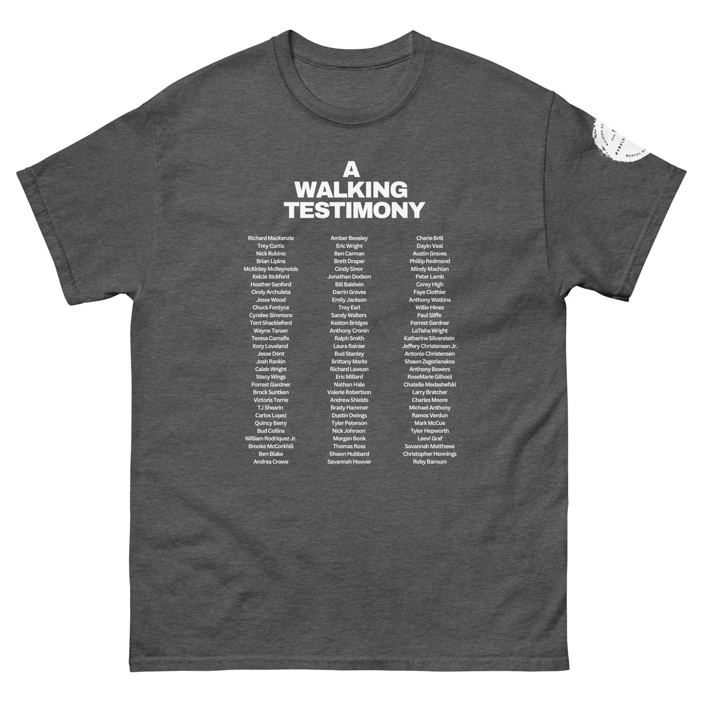 Official A Walking Testimony shirt Edition 4 (dark colors)