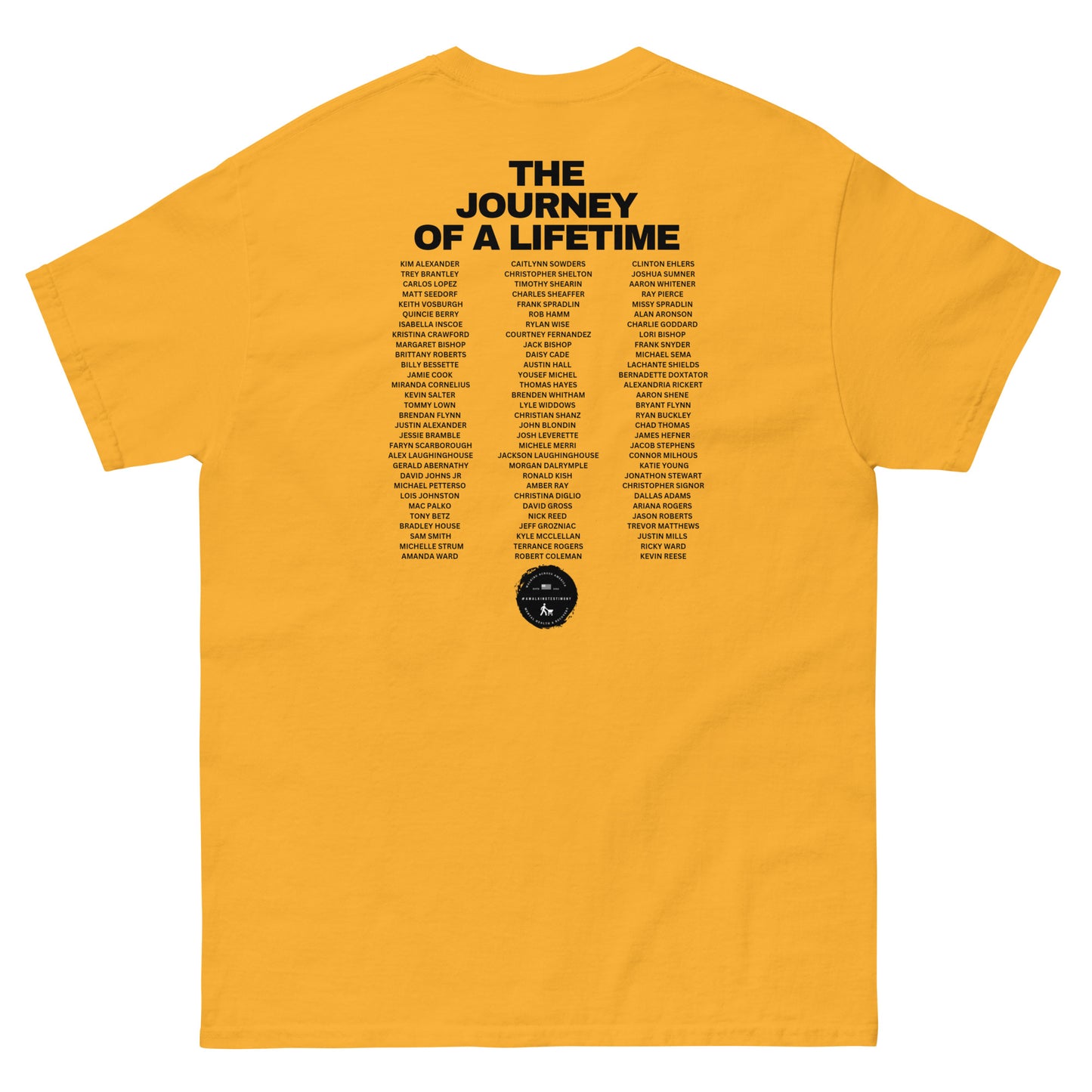 A Walking Testimony Remembrance Tee 1st Edition Light Colors