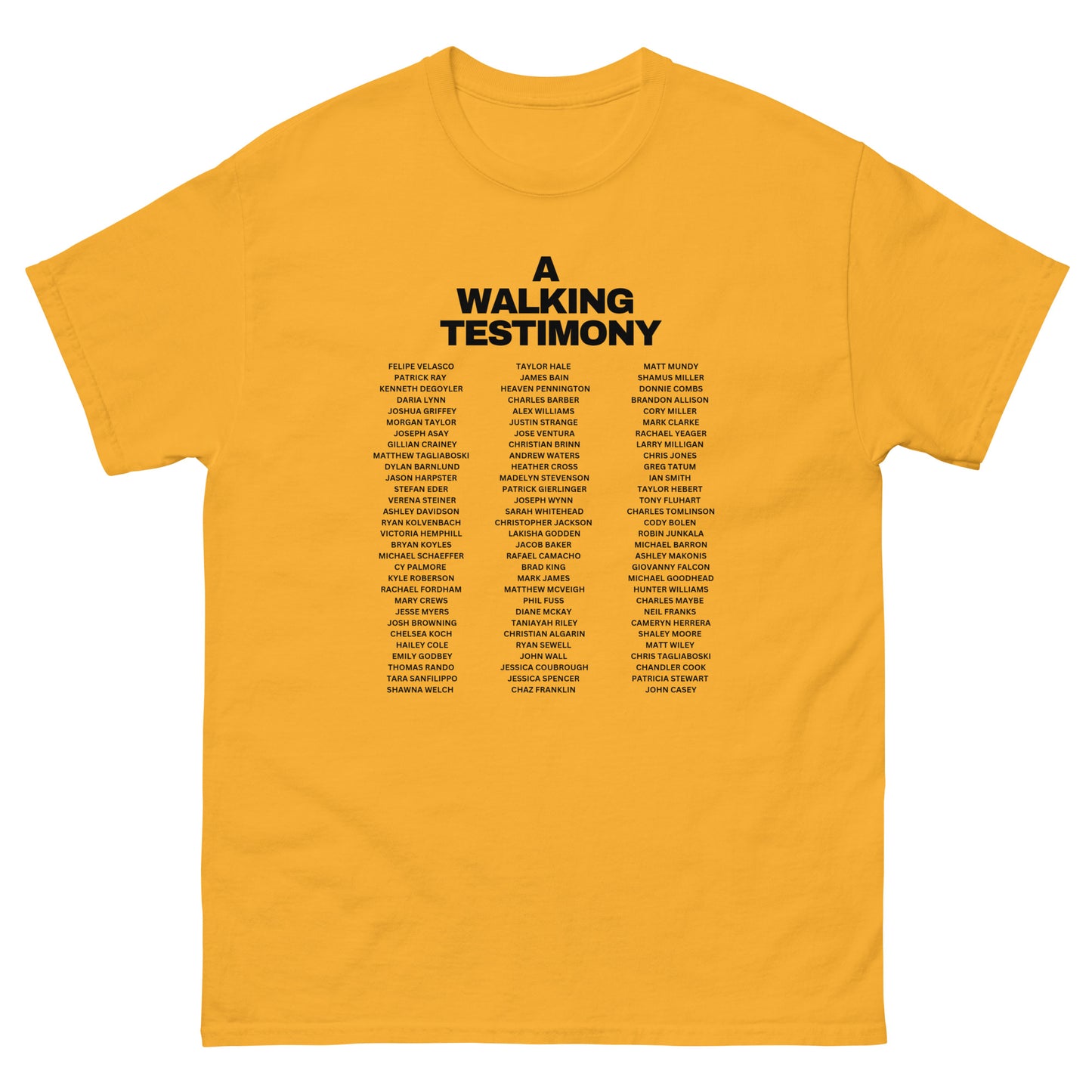 A Walking Testimony Remembrance Tee 1st Edition Light Colors