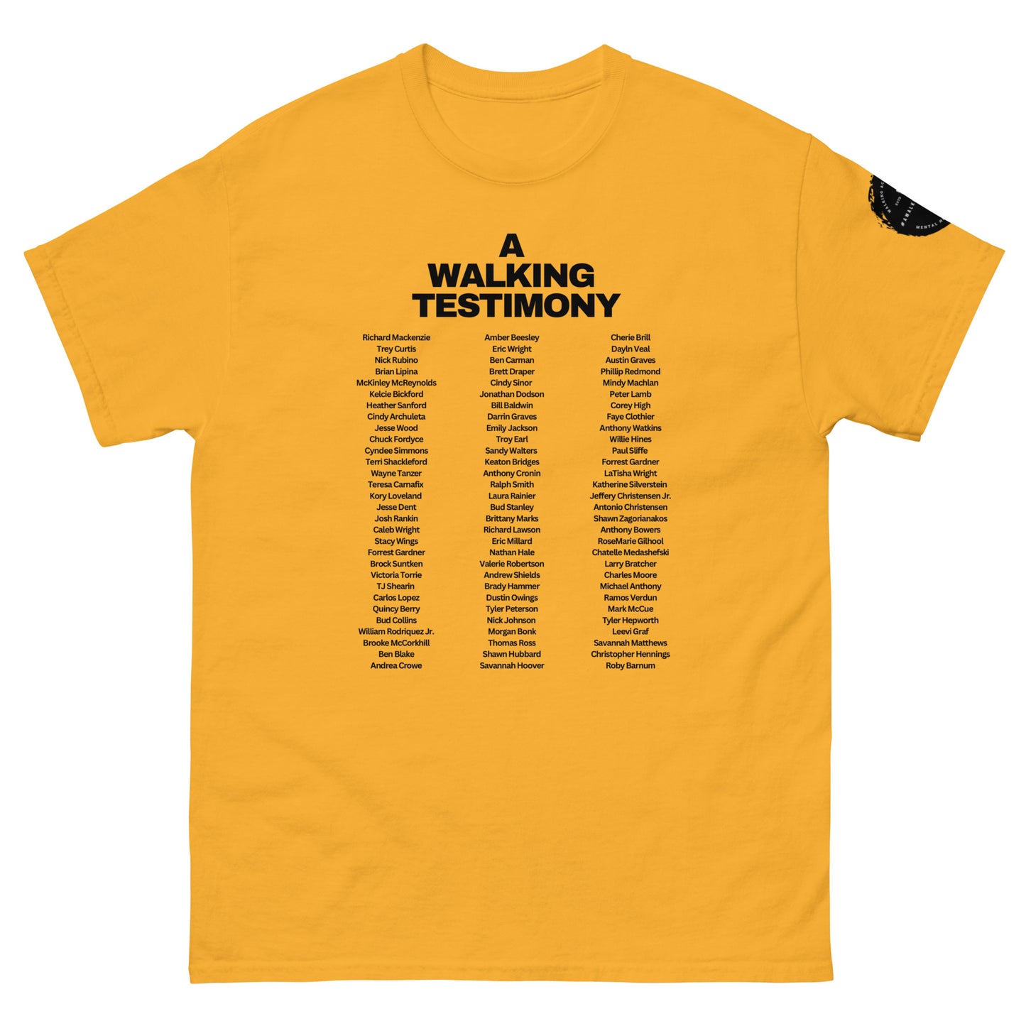 A Walking Testimony Remembrance Tee 4th Edition Light Colors