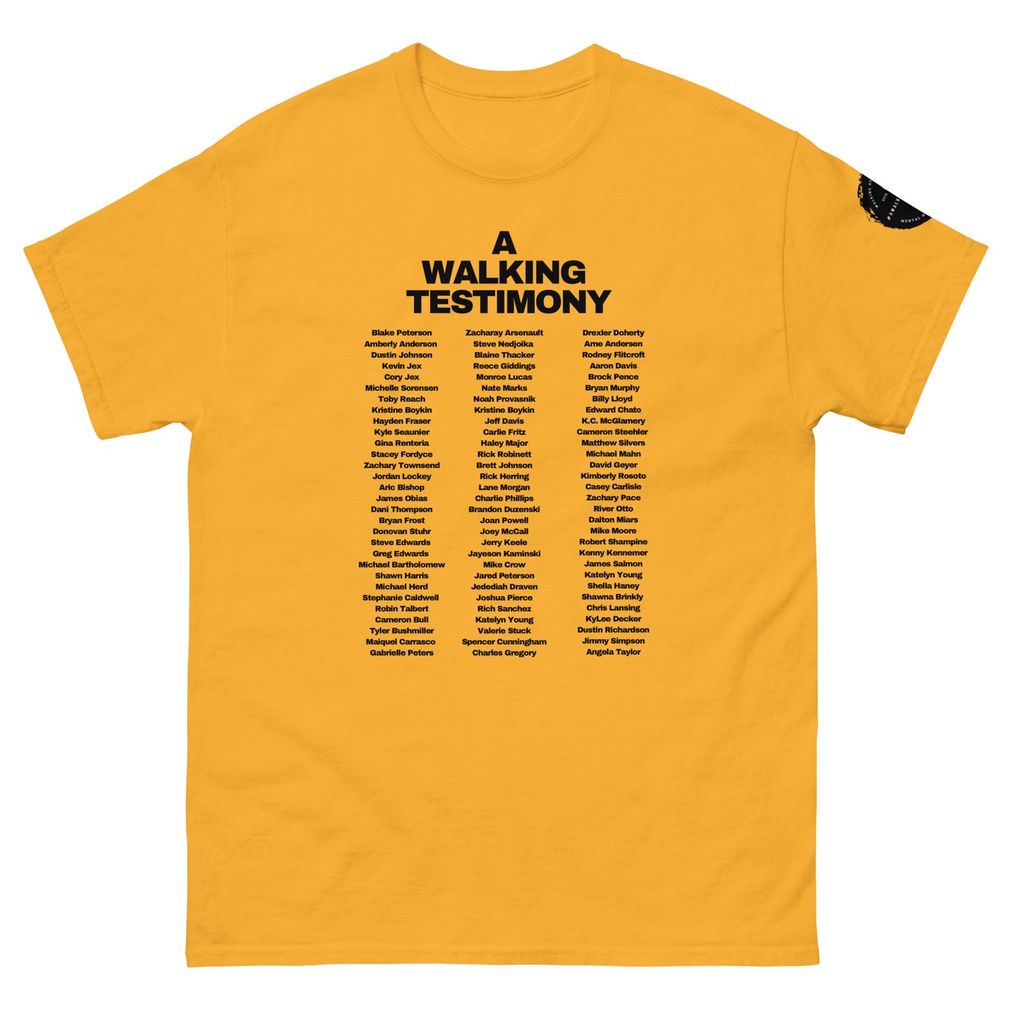A Walking Testimony Remembrance Tee 5th Edition Light Colors
