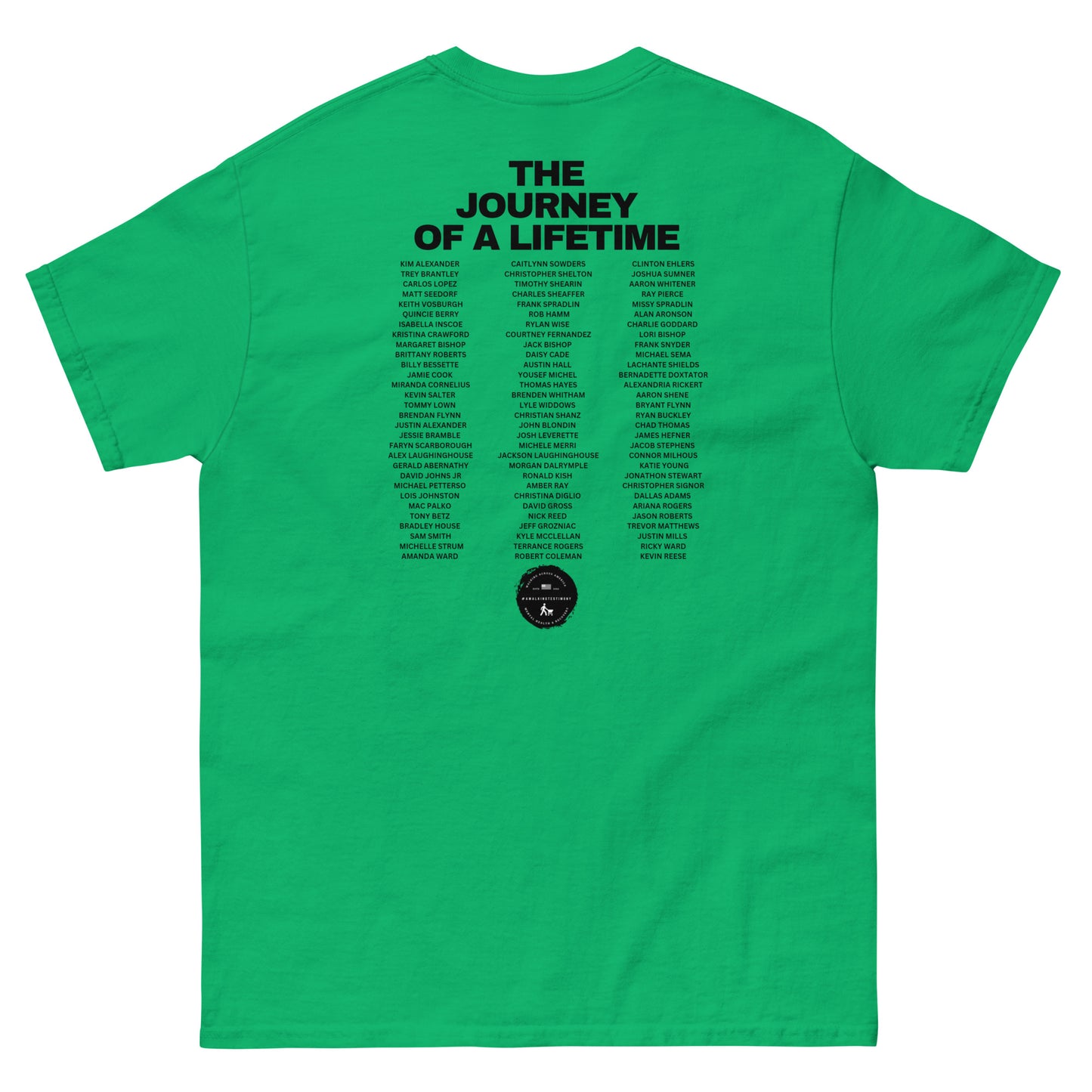 A Walking Testimony Remembrance Tee 1st Edition Light Colors