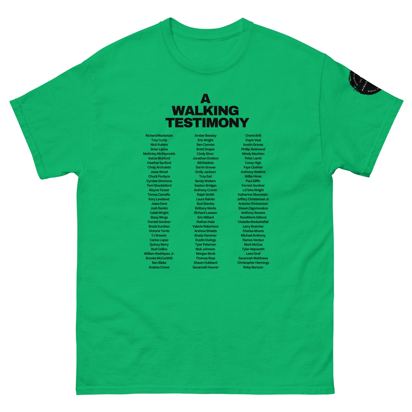 A Walking Testimony Remembrance Tee 4th Edition Light Colors