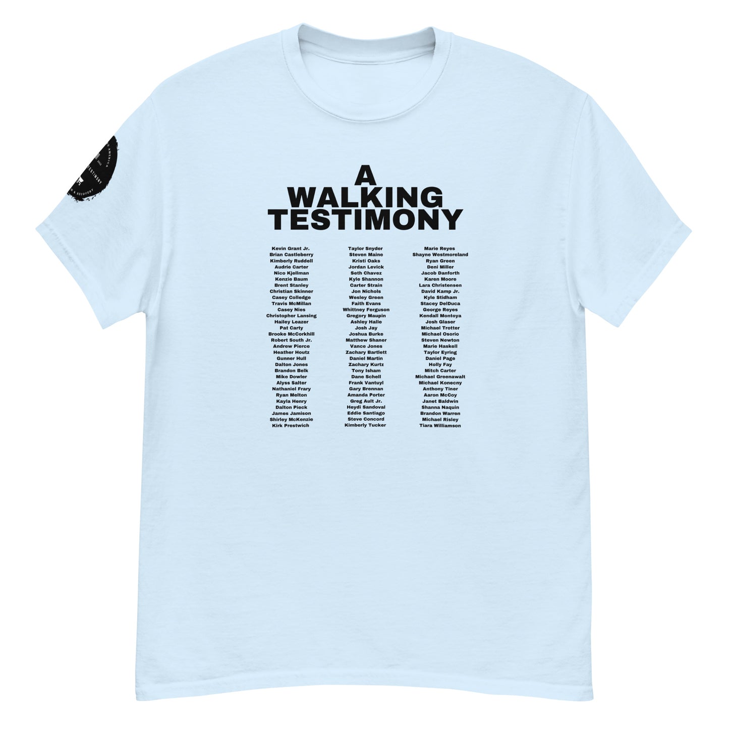 A Walking Testimony Remembrance Tee 2nd Edition Light Colors