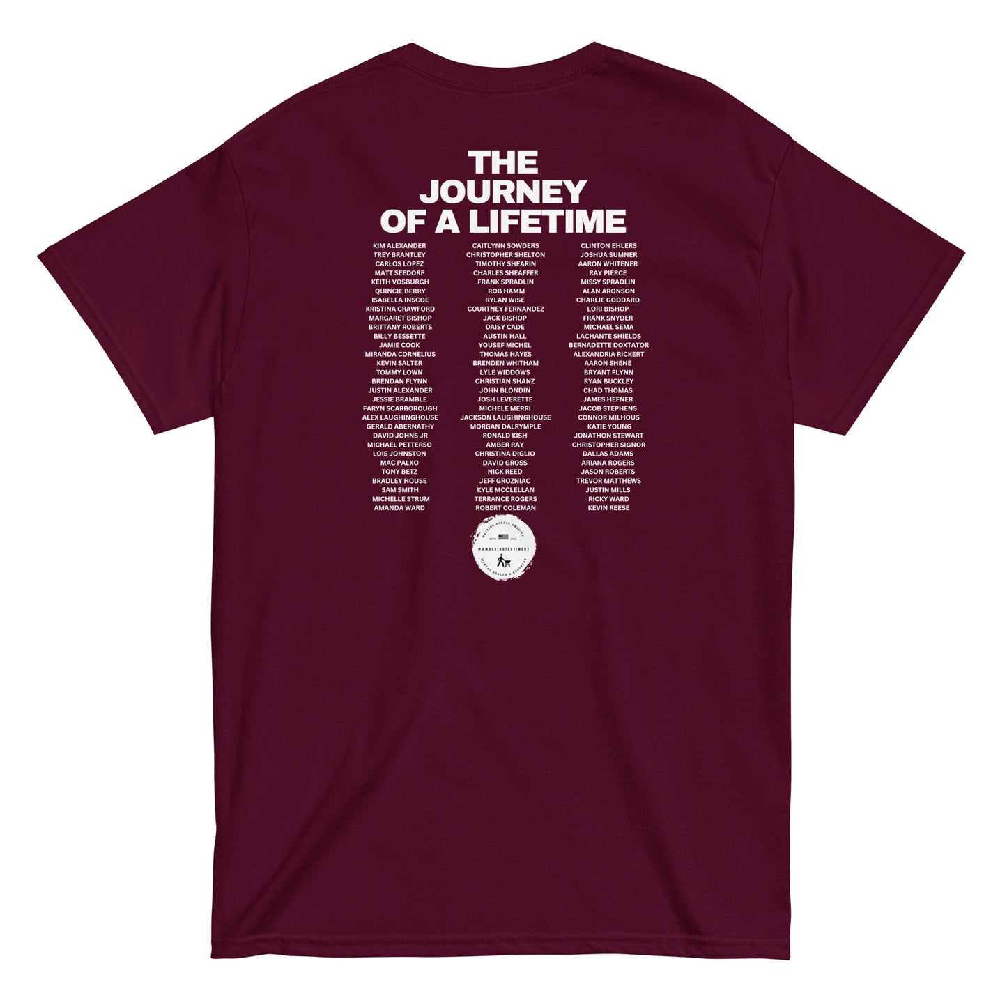 A Walking Testimony Remembrance Tee 1st Edition Dark Colors