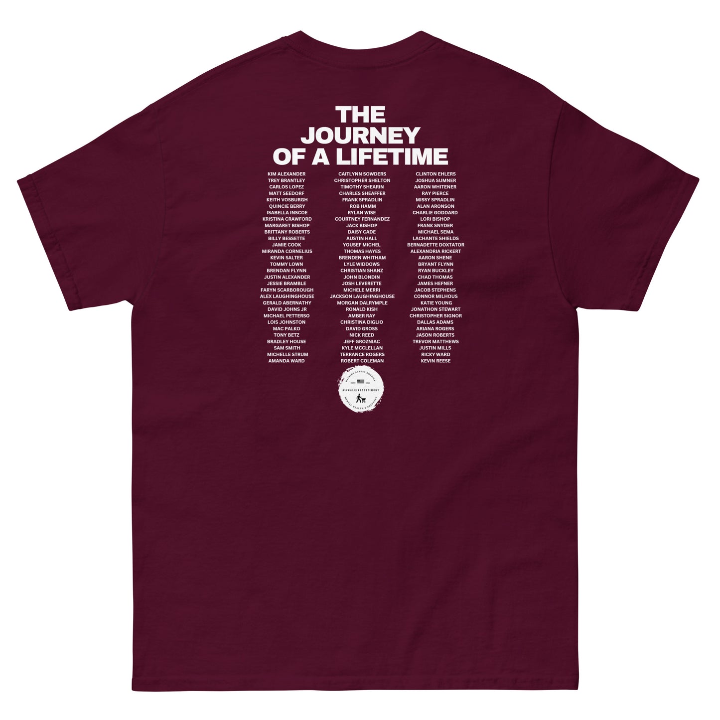 A Walking Testimony Remembrance Tee 1st Edition Dark Colors