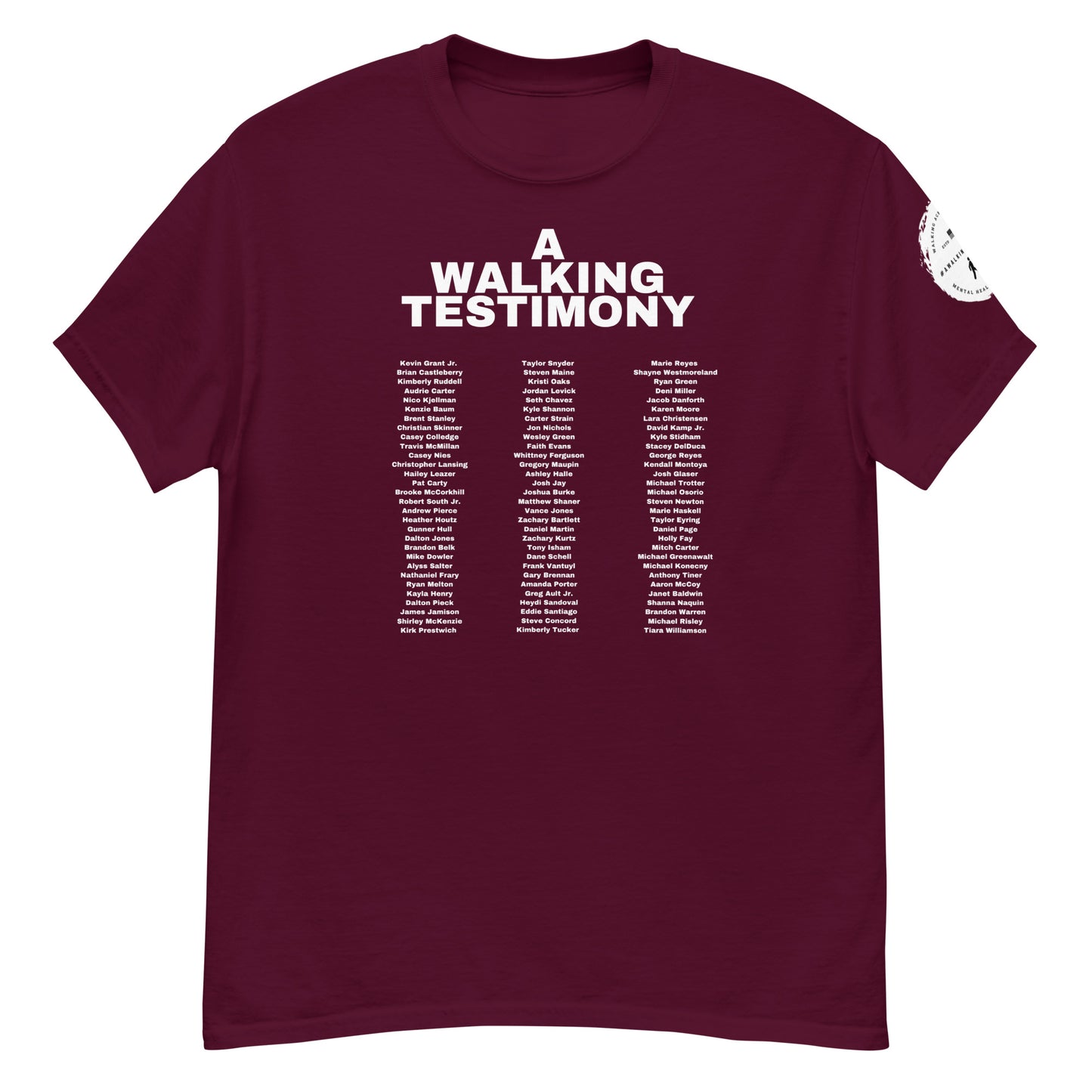 A Walking Testimony Remembrance Tee 2nd Edition Dark Colors