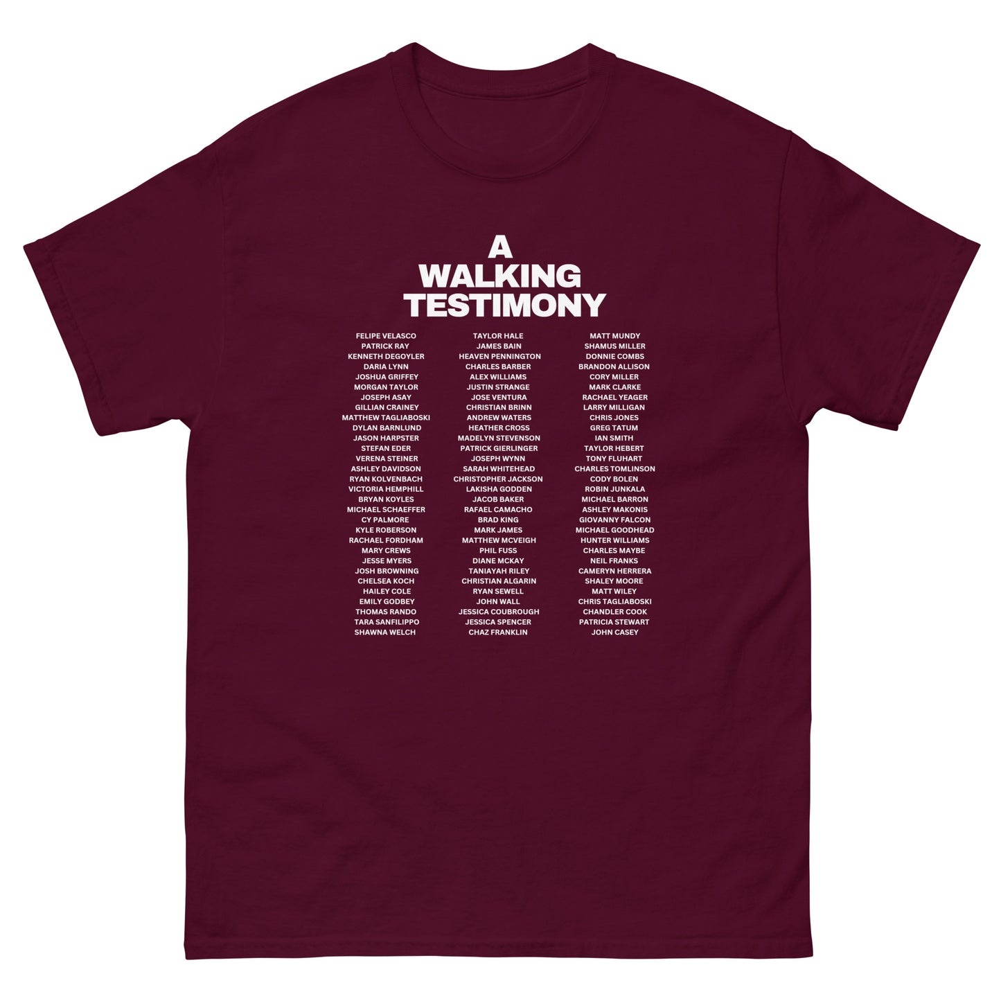 A Walking Testimony Remembrance Tee 1st Edition Dark Colors