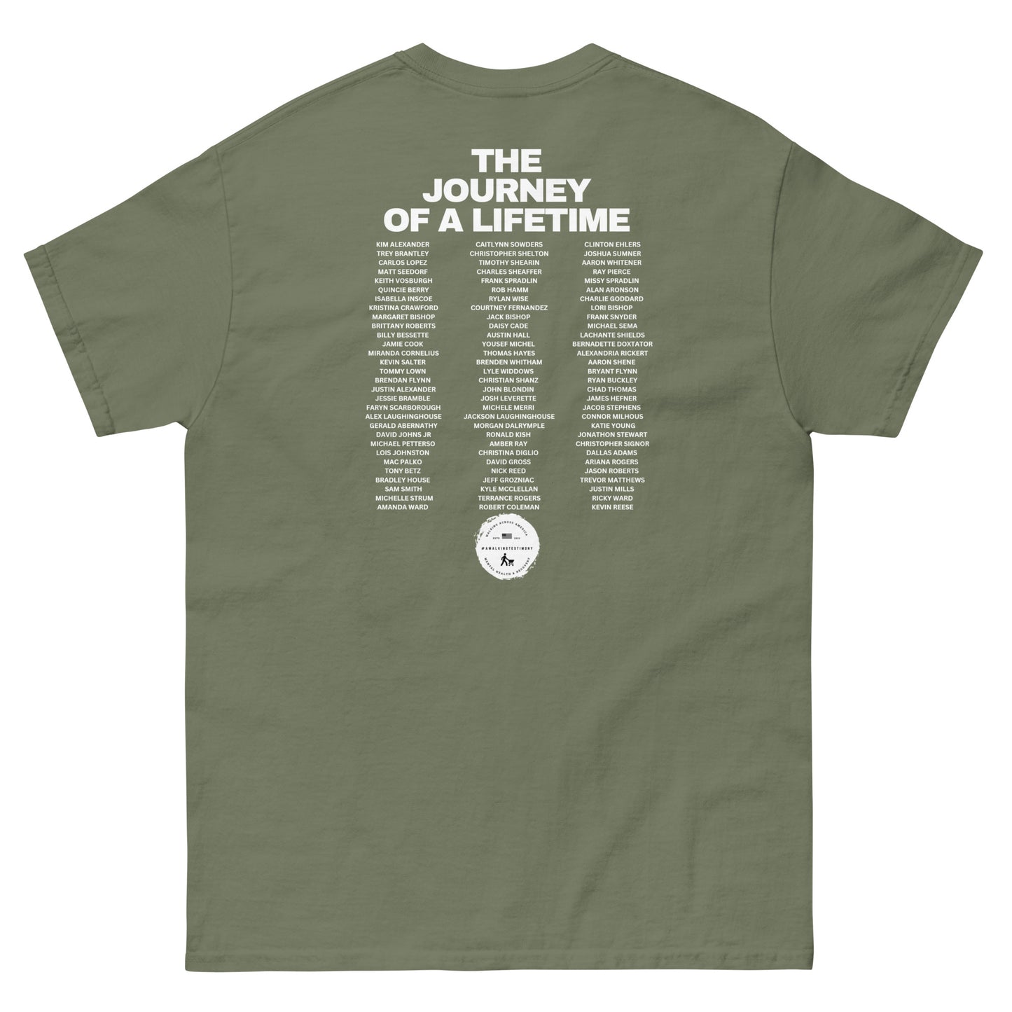 A Walking Testimony Remembrance Tee 1st Edition Dark Colors