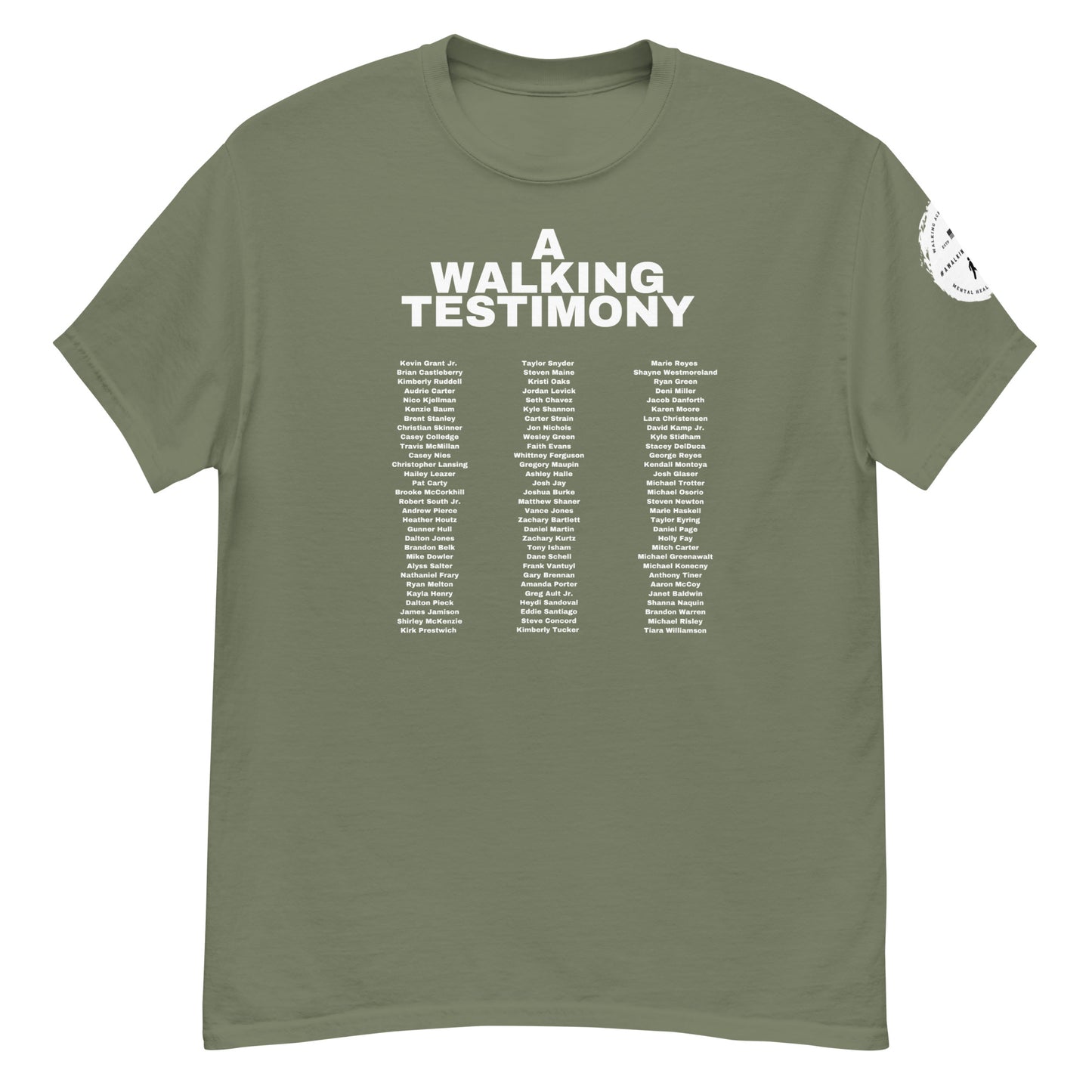 A Walking Testimony Remembrance Tee 2nd Edition Dark Colors
