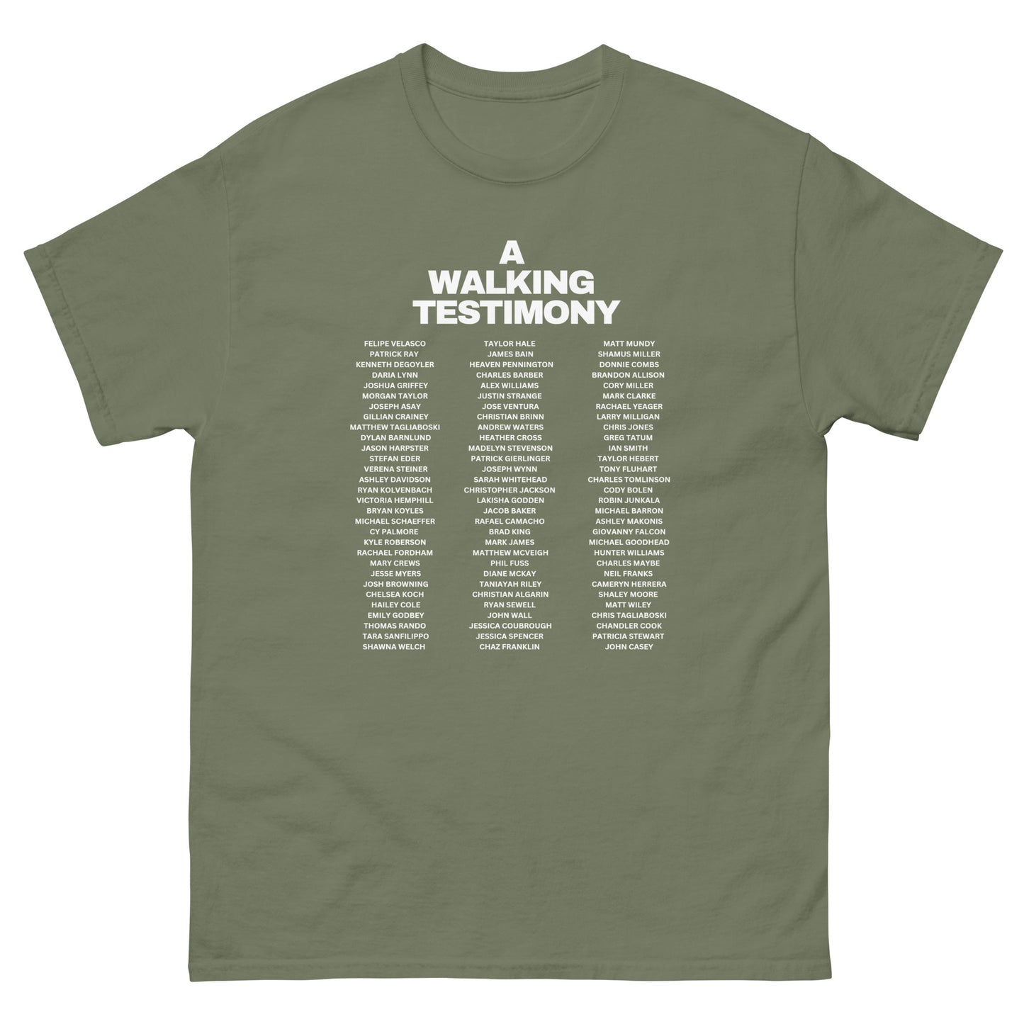 A Walking Testimony Remembrance Tee 1st Edition Dark Colors