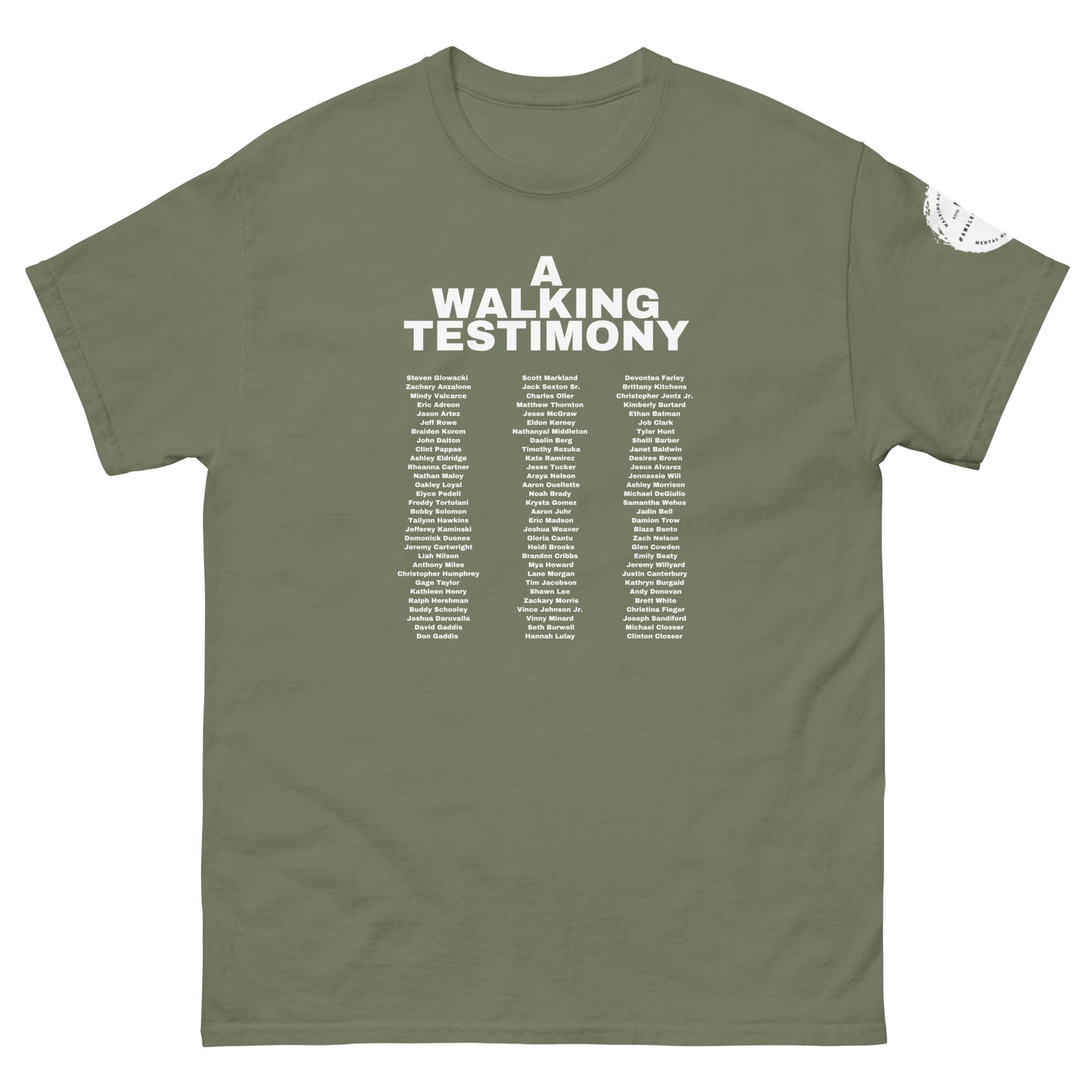 A Walking Testimony Remembrance Tee 3rd Edition Dark Colors