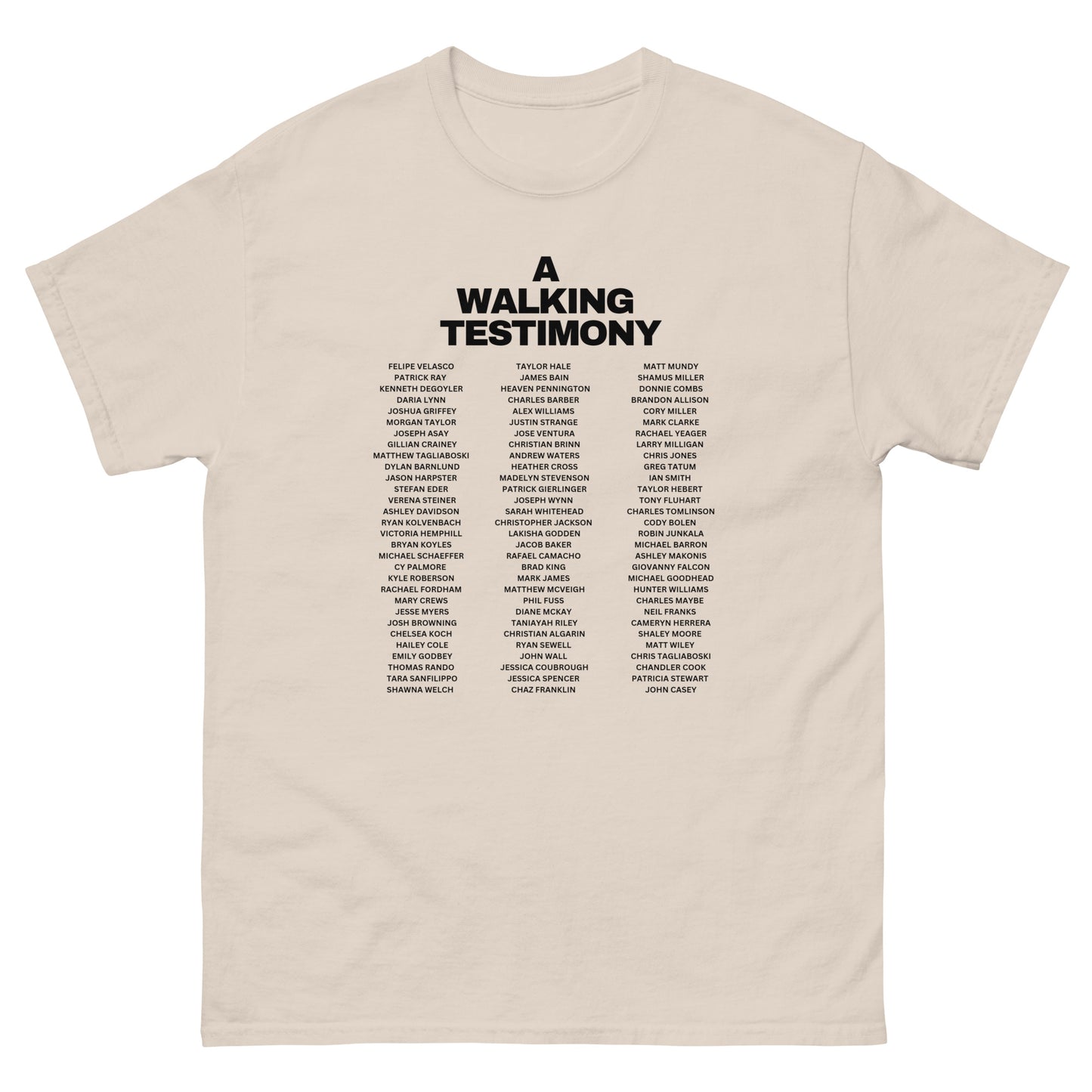 A Walking Testimony Remembrance Tee 1st Edition Light Colors