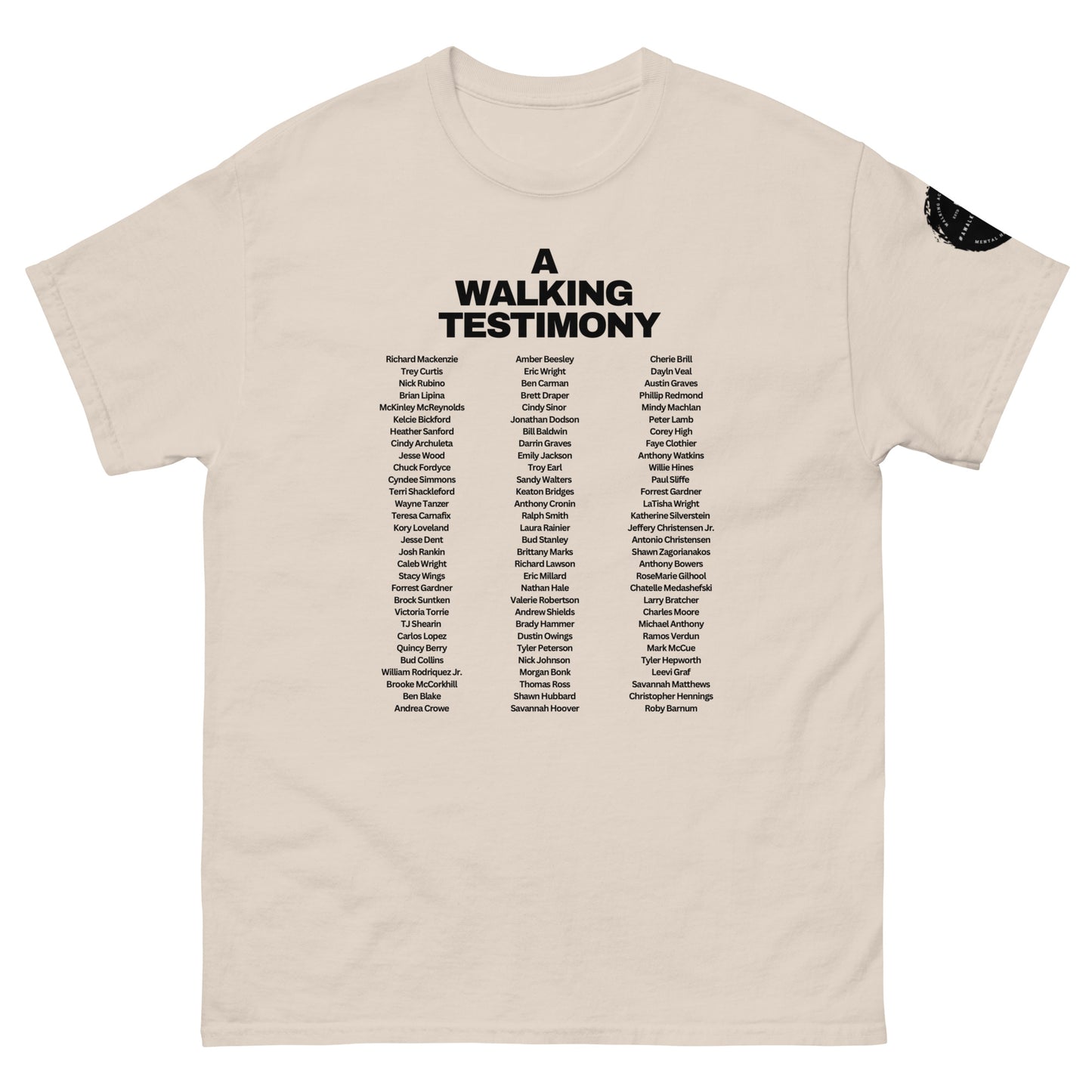 A Walking Testimony Remembrance Tee 4th Edition Light Colors