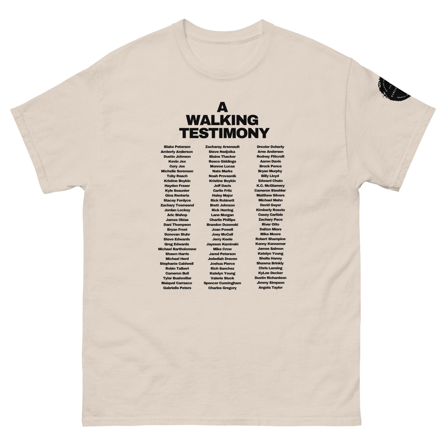A Walking Testimony Remembrance Tee 5th Edition Light Colors