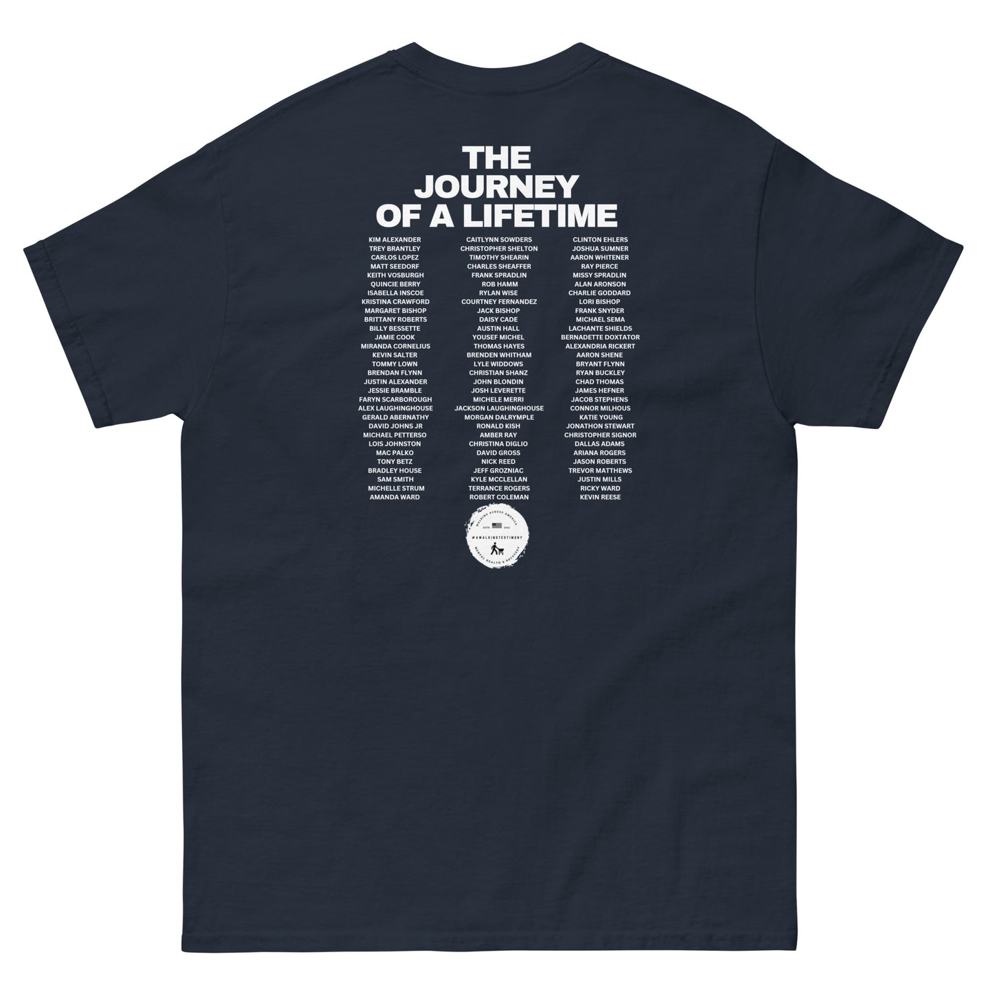 A Walking Testimony Remembrance Tee 1st Edition Dark Colors