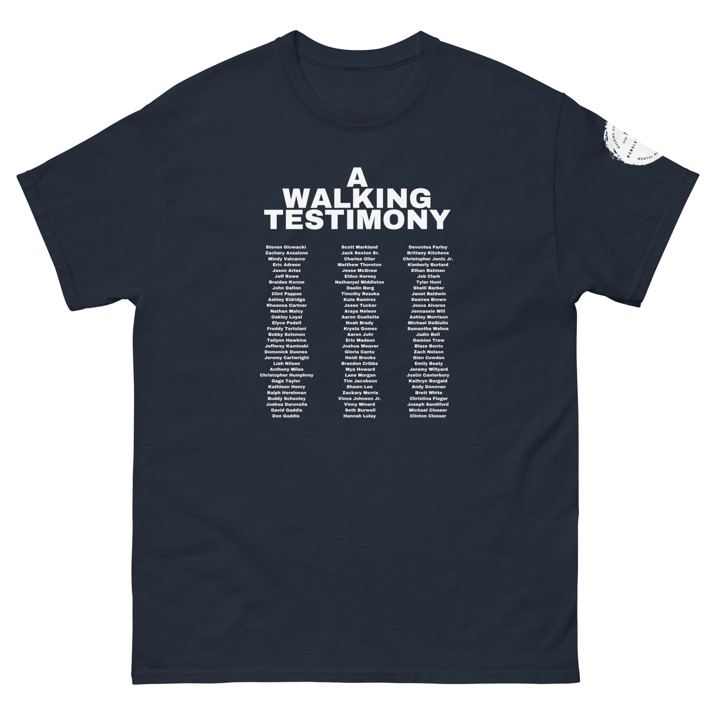 A Walking Testimony Remembrance Tee 3rd Edition Dark Colors