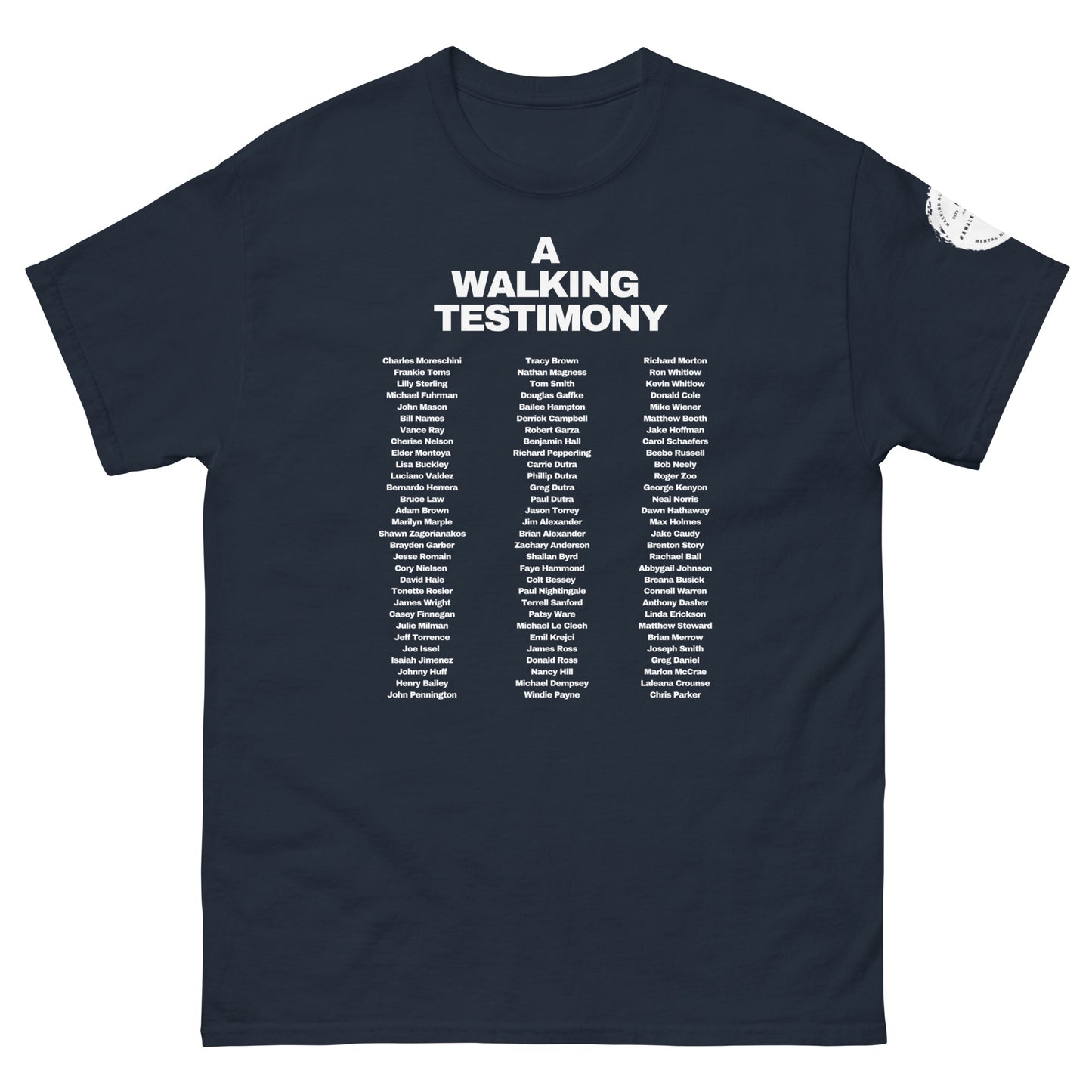 A Walking Testimony Remembrance Tee 7th Edition Dark Colors